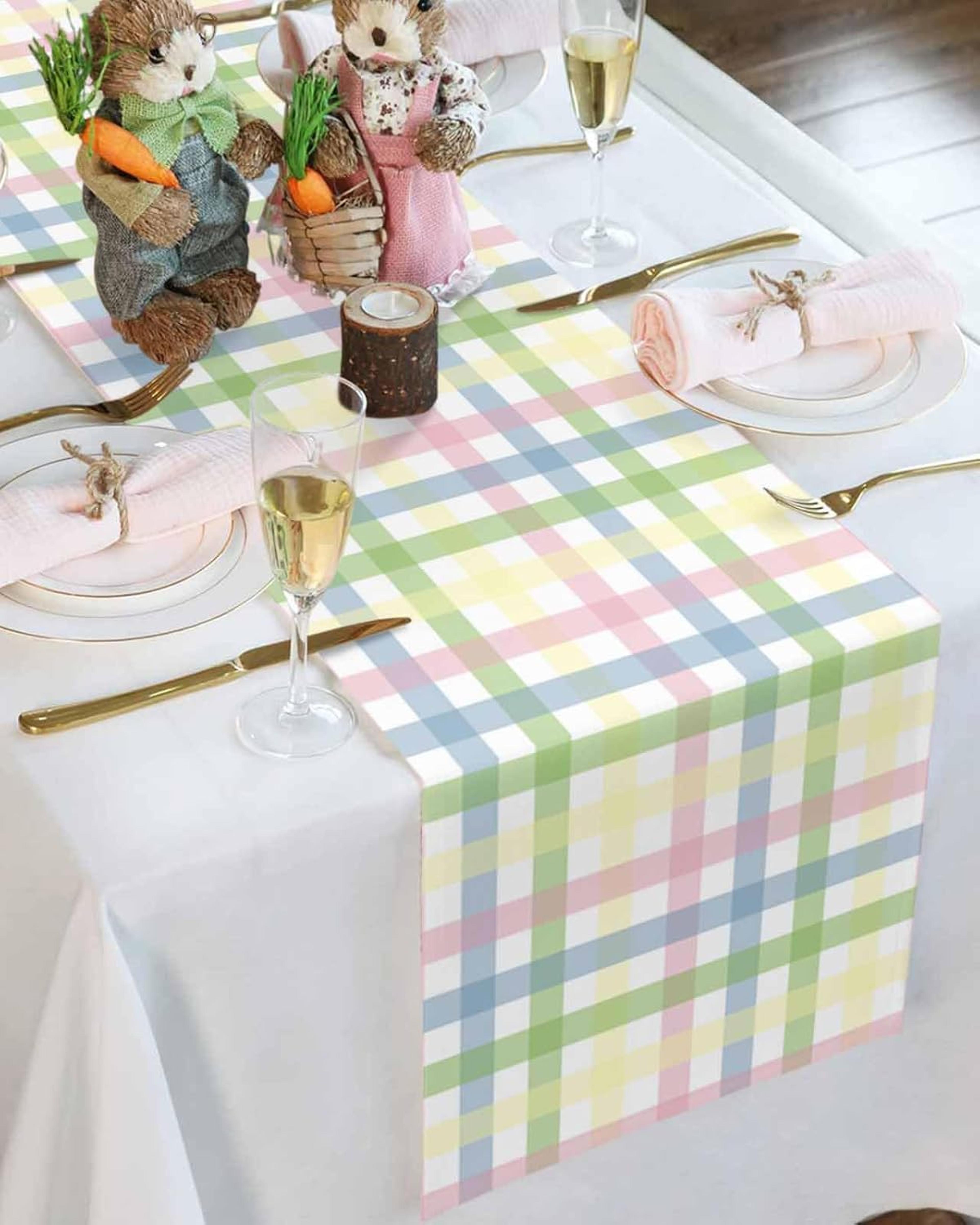 Abstract Art Linen Table Runner Farmhouse And Holiday Table Decor 2