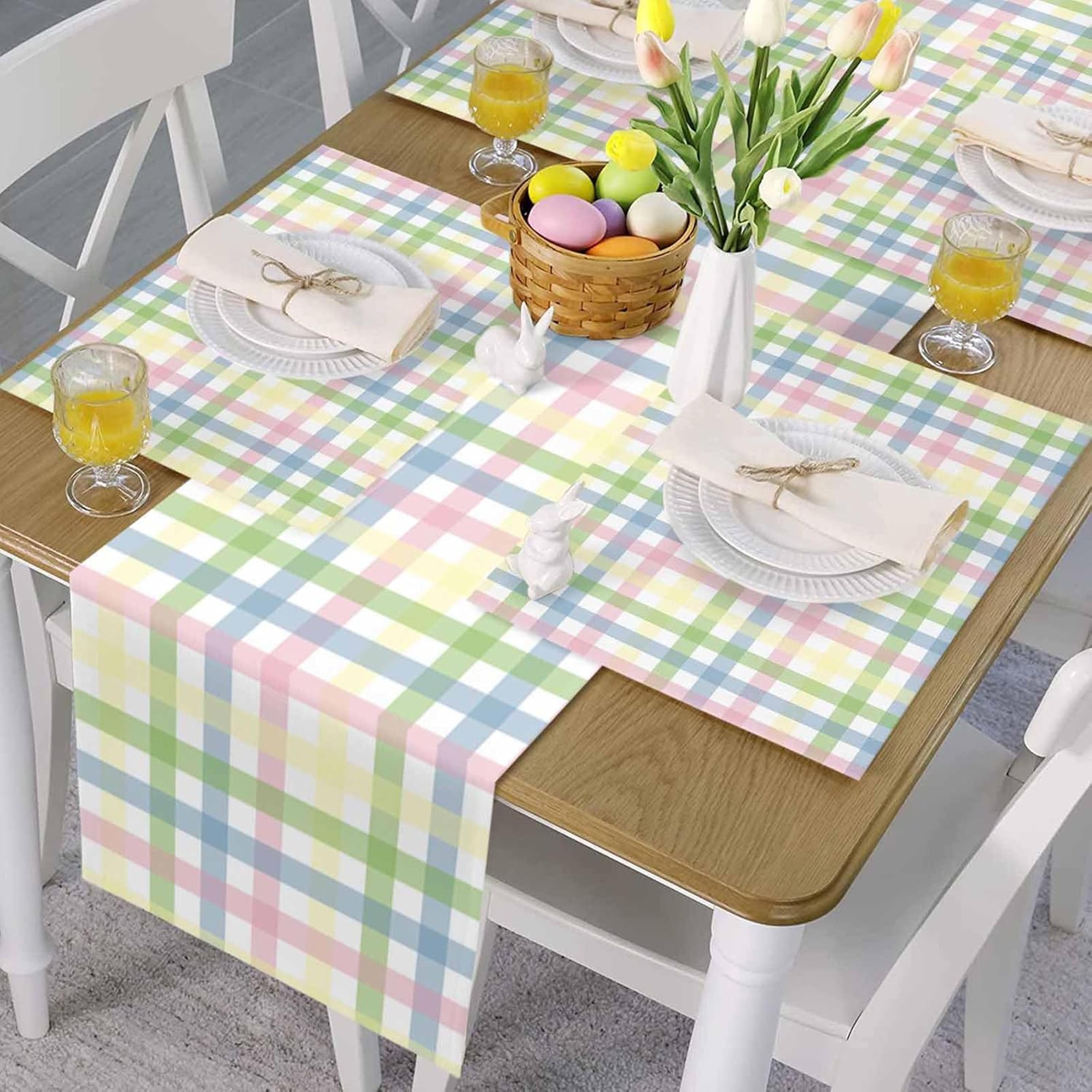 Abstract Art Linen Table Runner Farmhouse And Holiday Table Decor 3