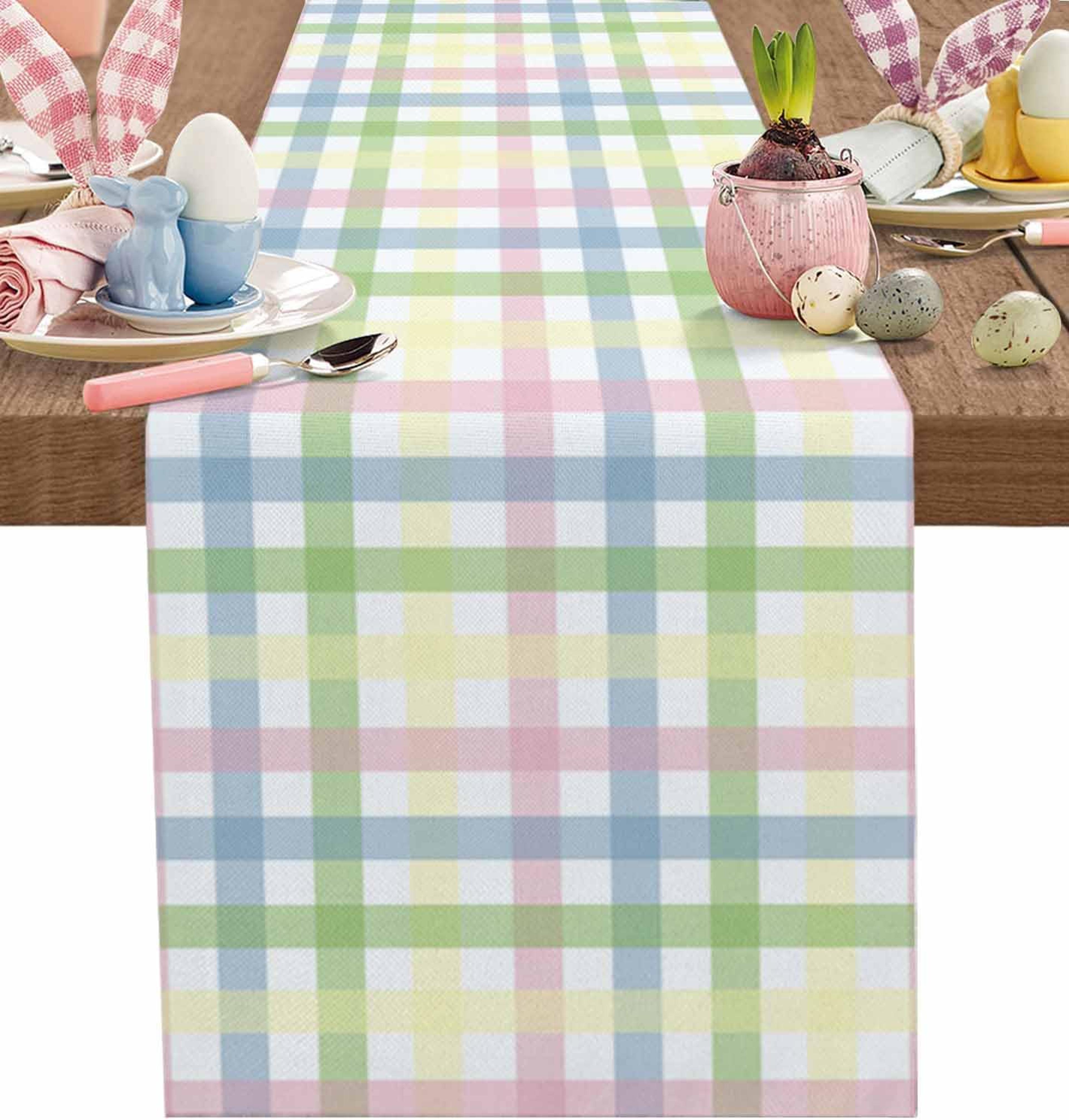 Abstract Art Linen Table Runner Farmhouse And Holiday Table Decor 5