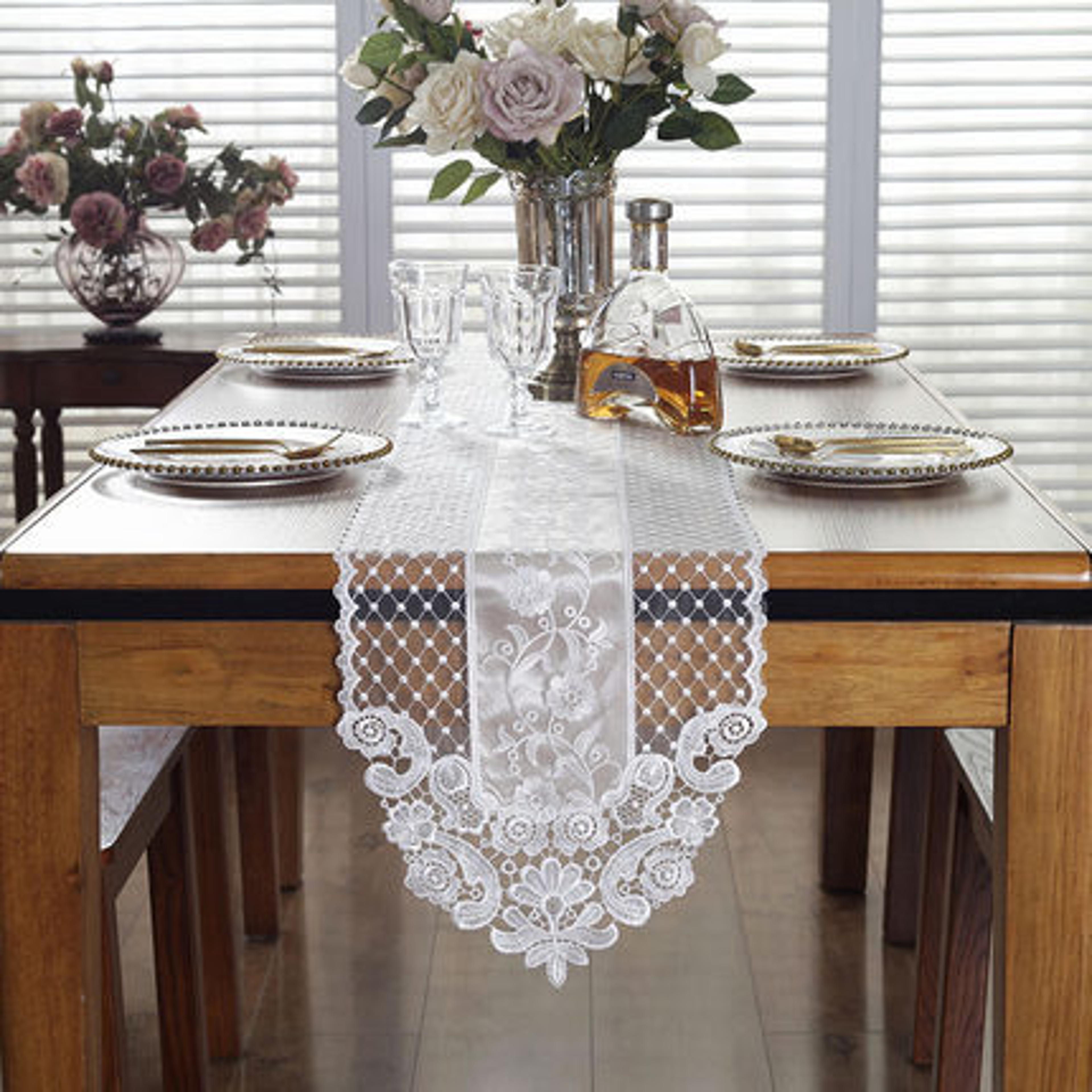 French Lace Table Runner For Coffee Tables And Wedding Decor 4