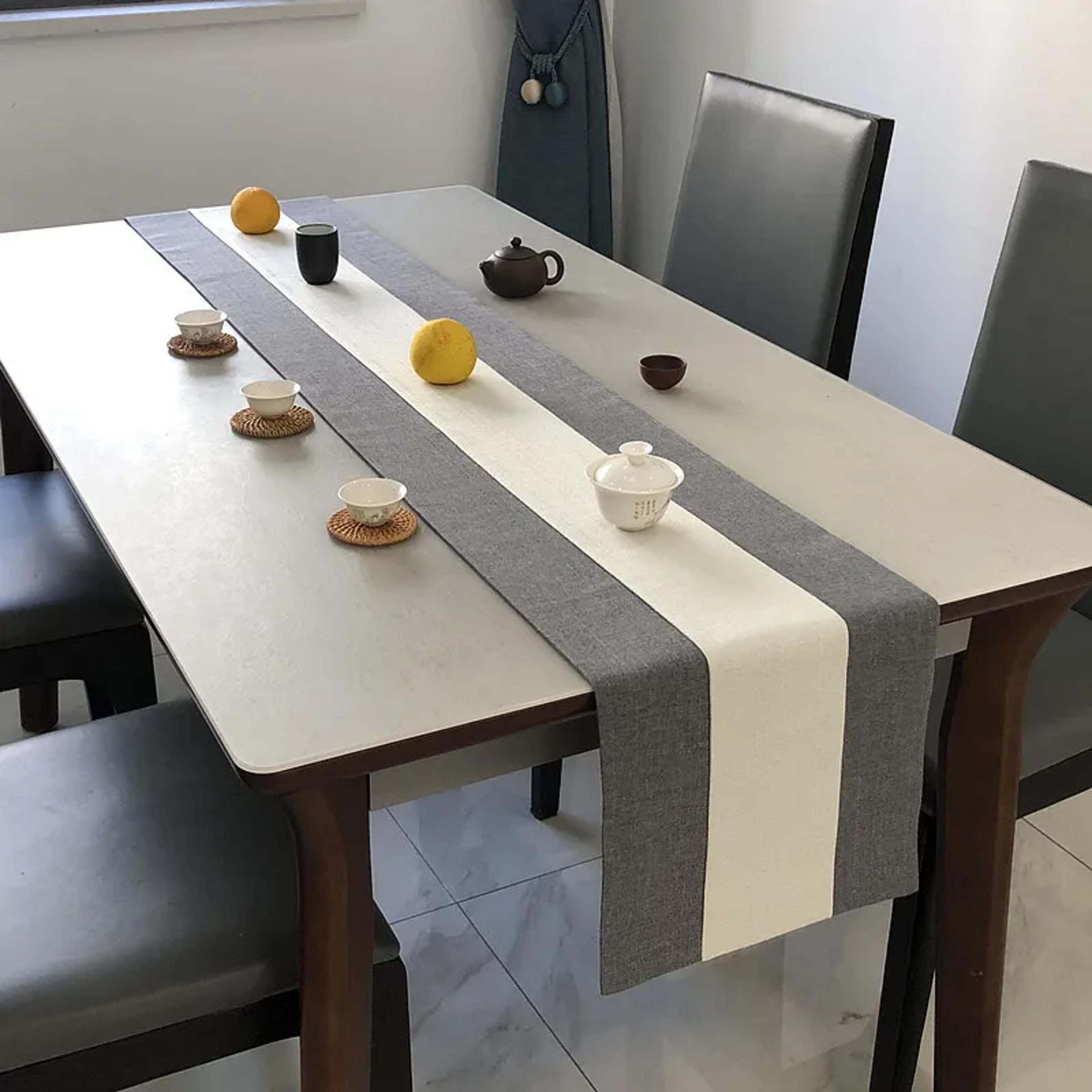 Elegant Chinese Style Linen Table Runner For Dining  Tea Decor 8