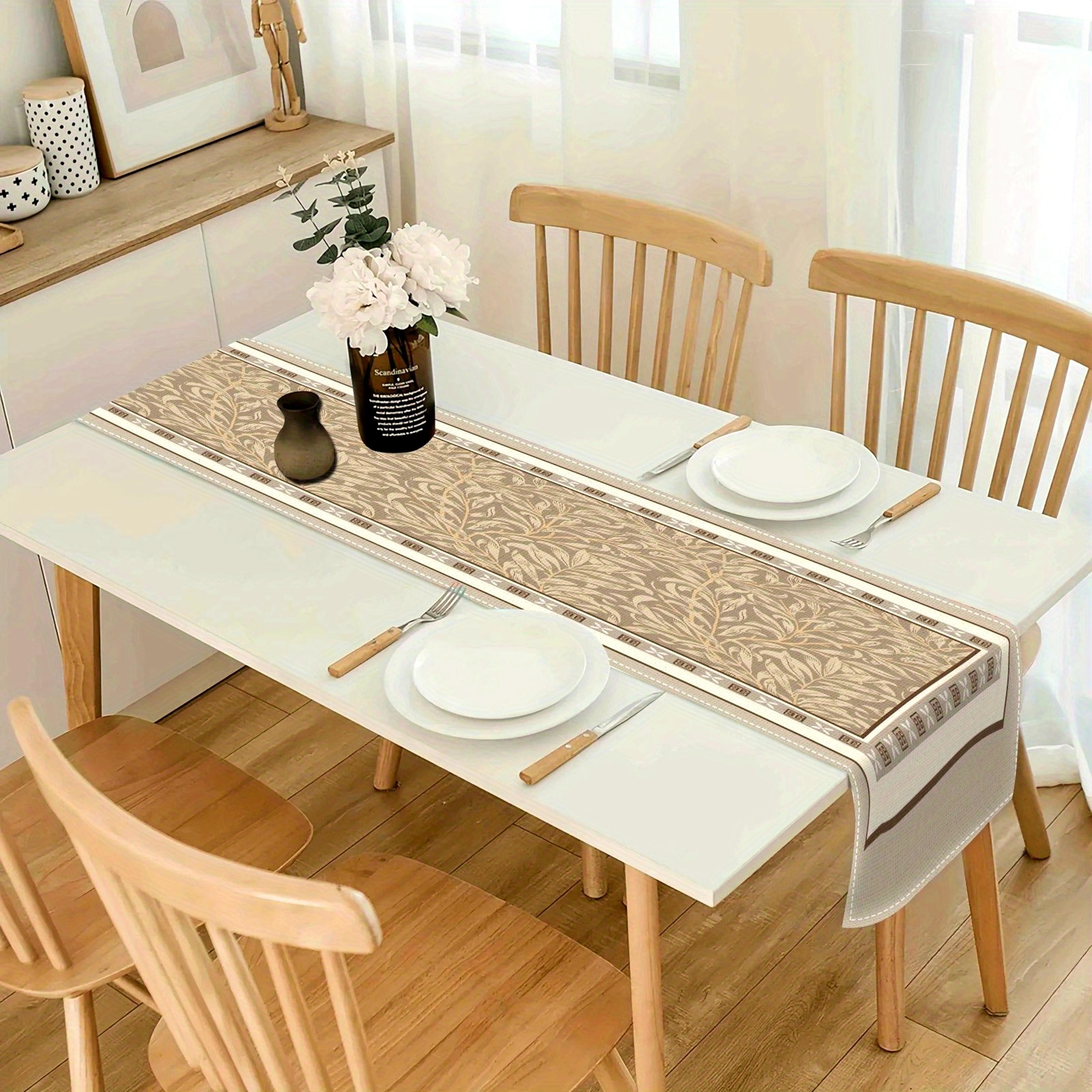 Elegant European Floral Table Runner For Farmhouse  Kitchen Decor 1