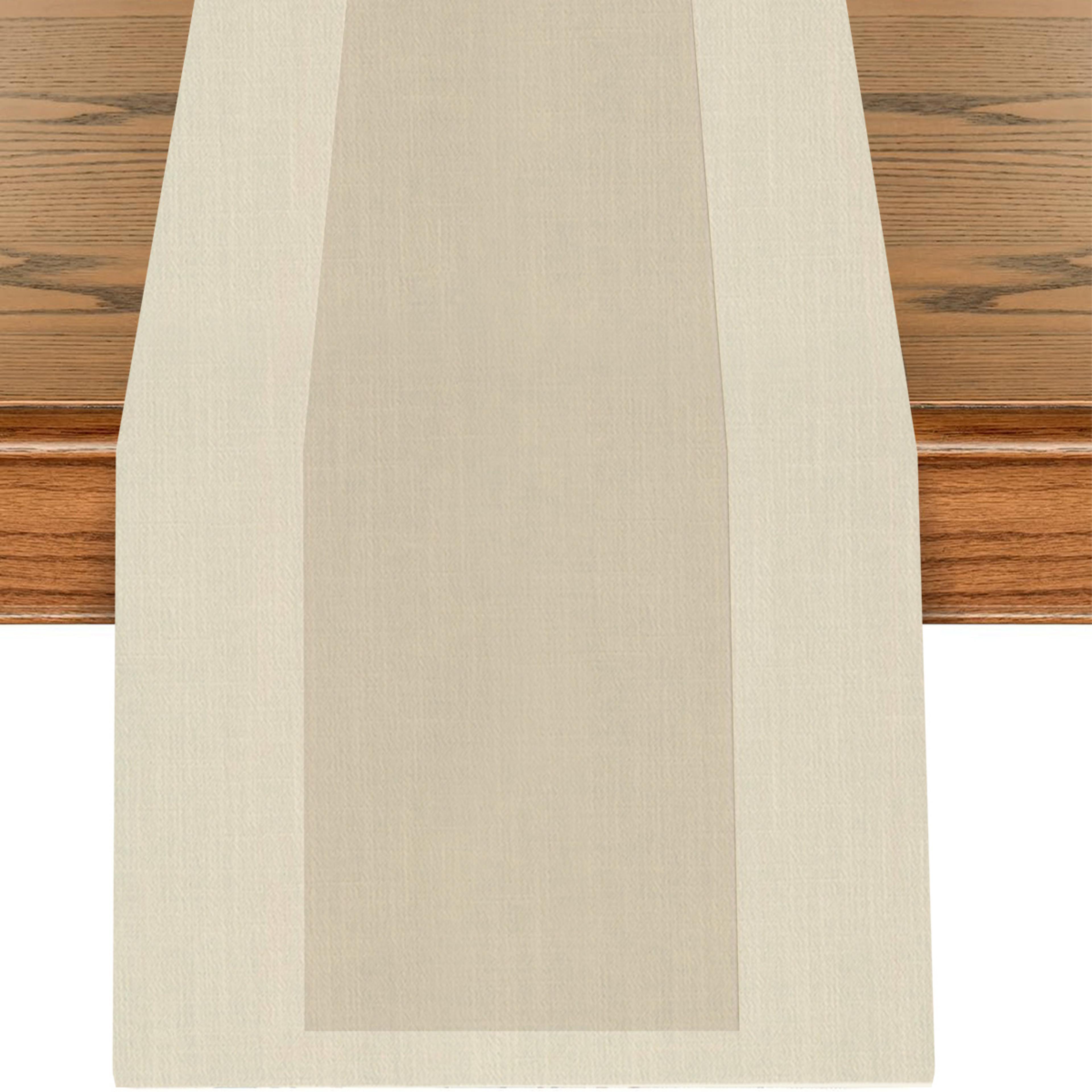 Serene Beige Table Runner Minimalist Home  Holiday Decor 5