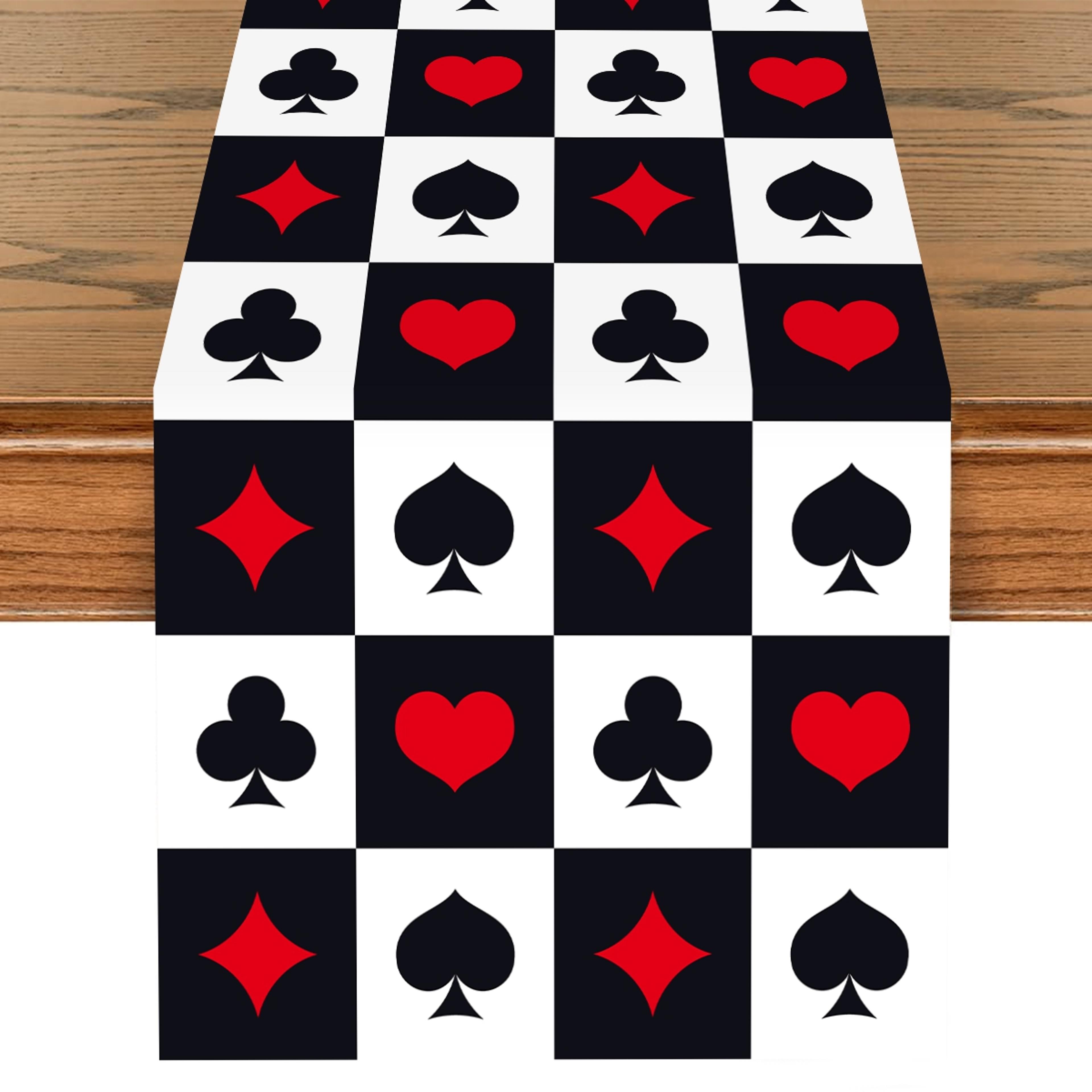 Premium Black  White Checkered Table Runner For Soccer Parties 1