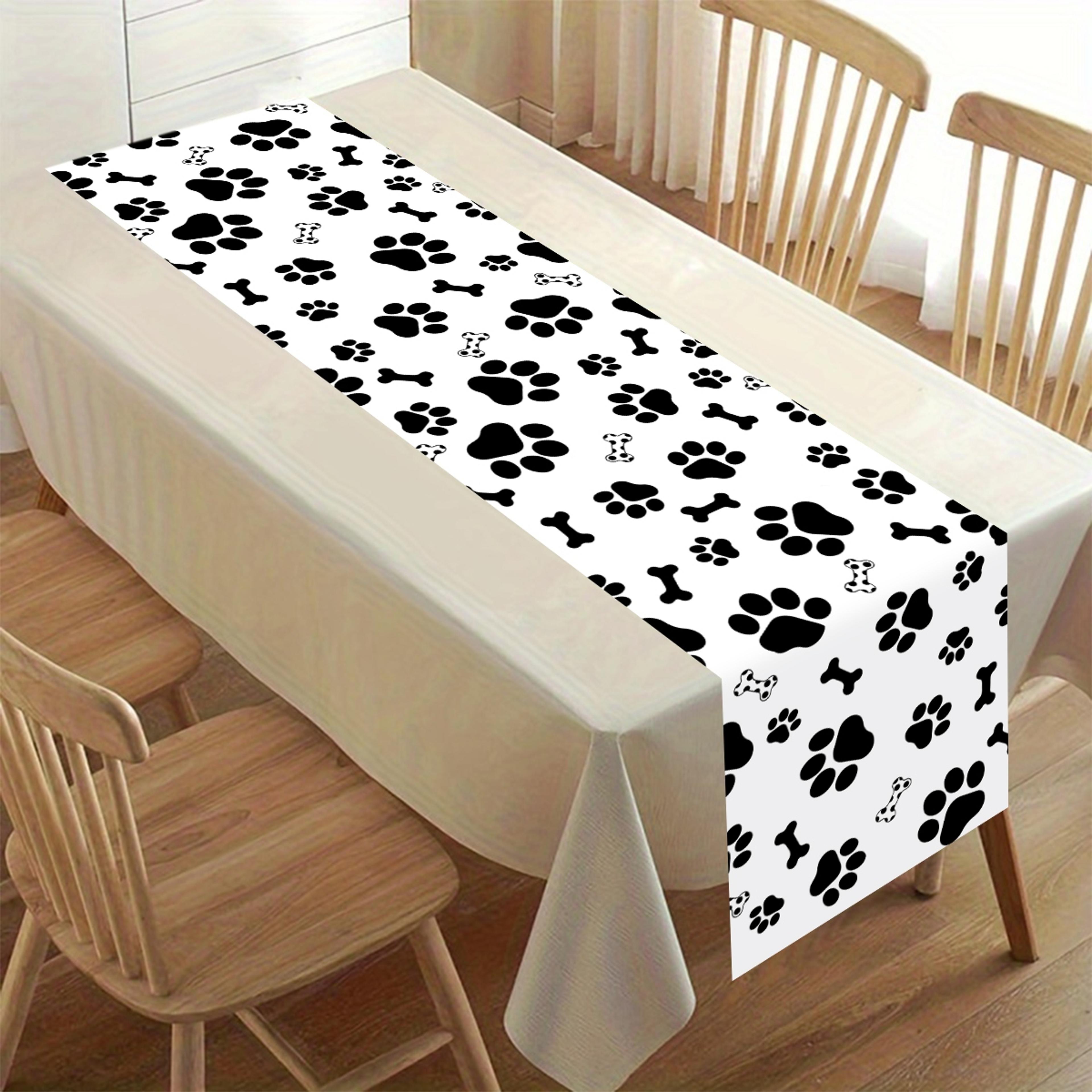 Premium Black  White Checkered Table Runner For Soccer Parties 2