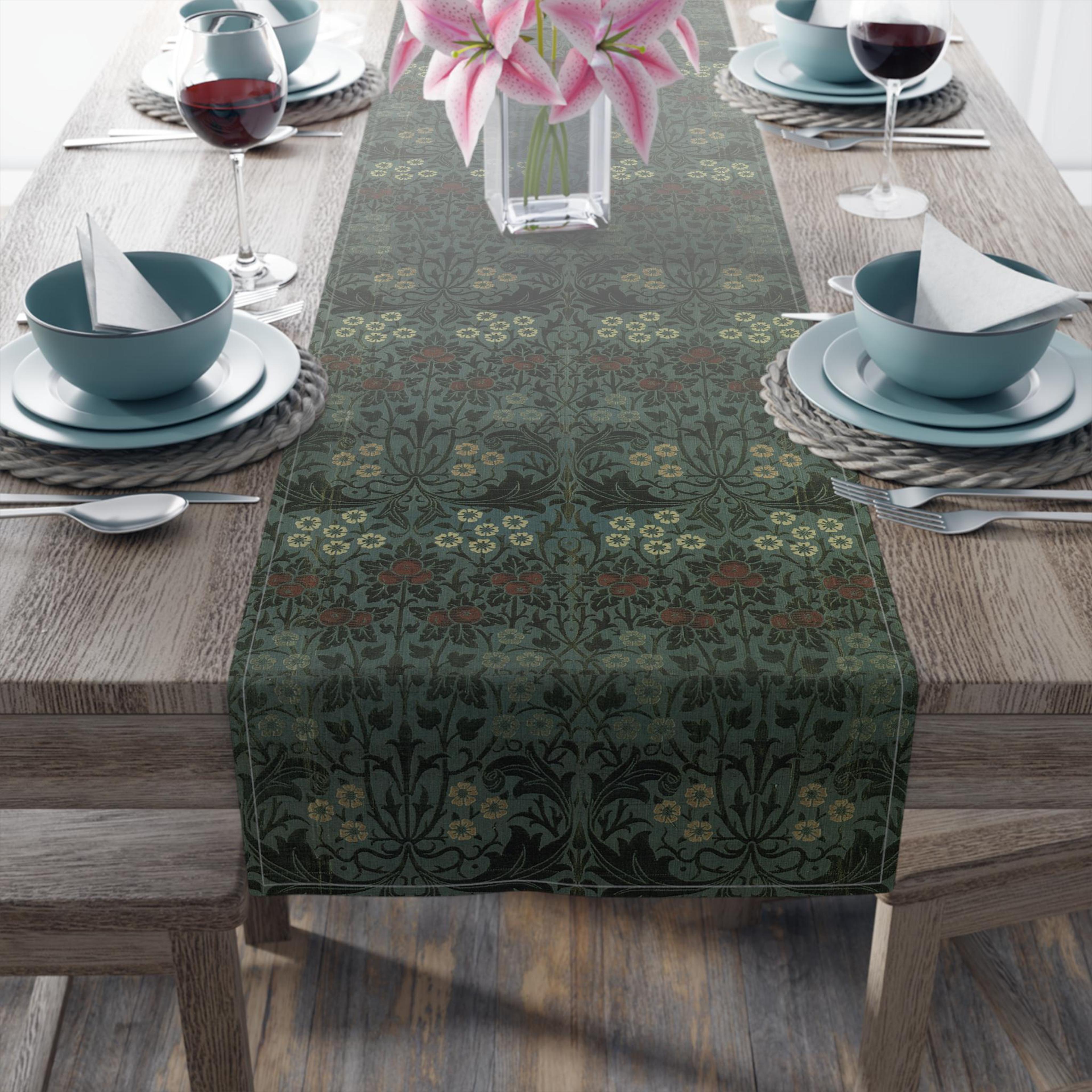 William Morris Table Runner Vintage Arts  Crafts Dining Decor 3