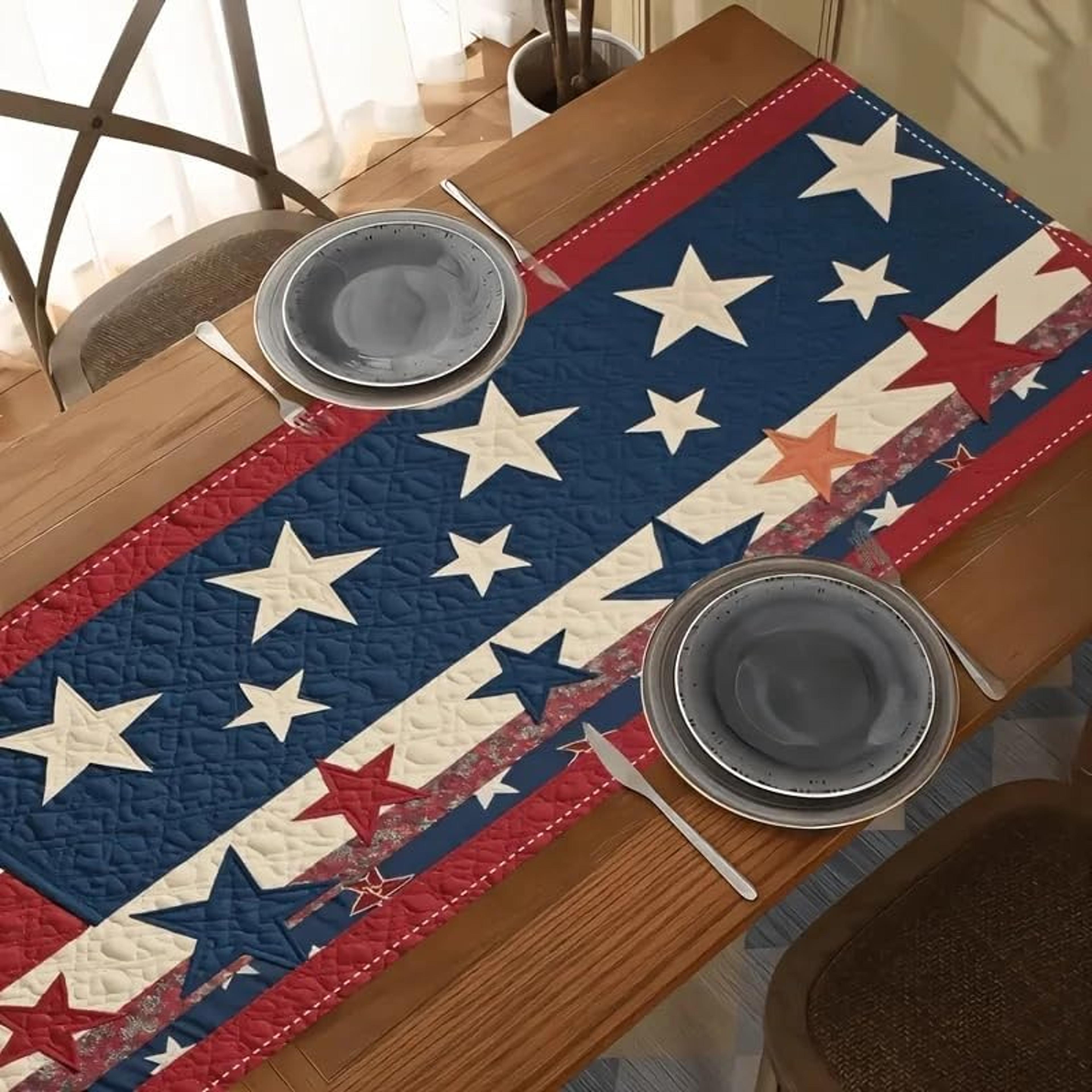 Patriotic Independence Day Table Runner For Kitchen  Party Decor 2