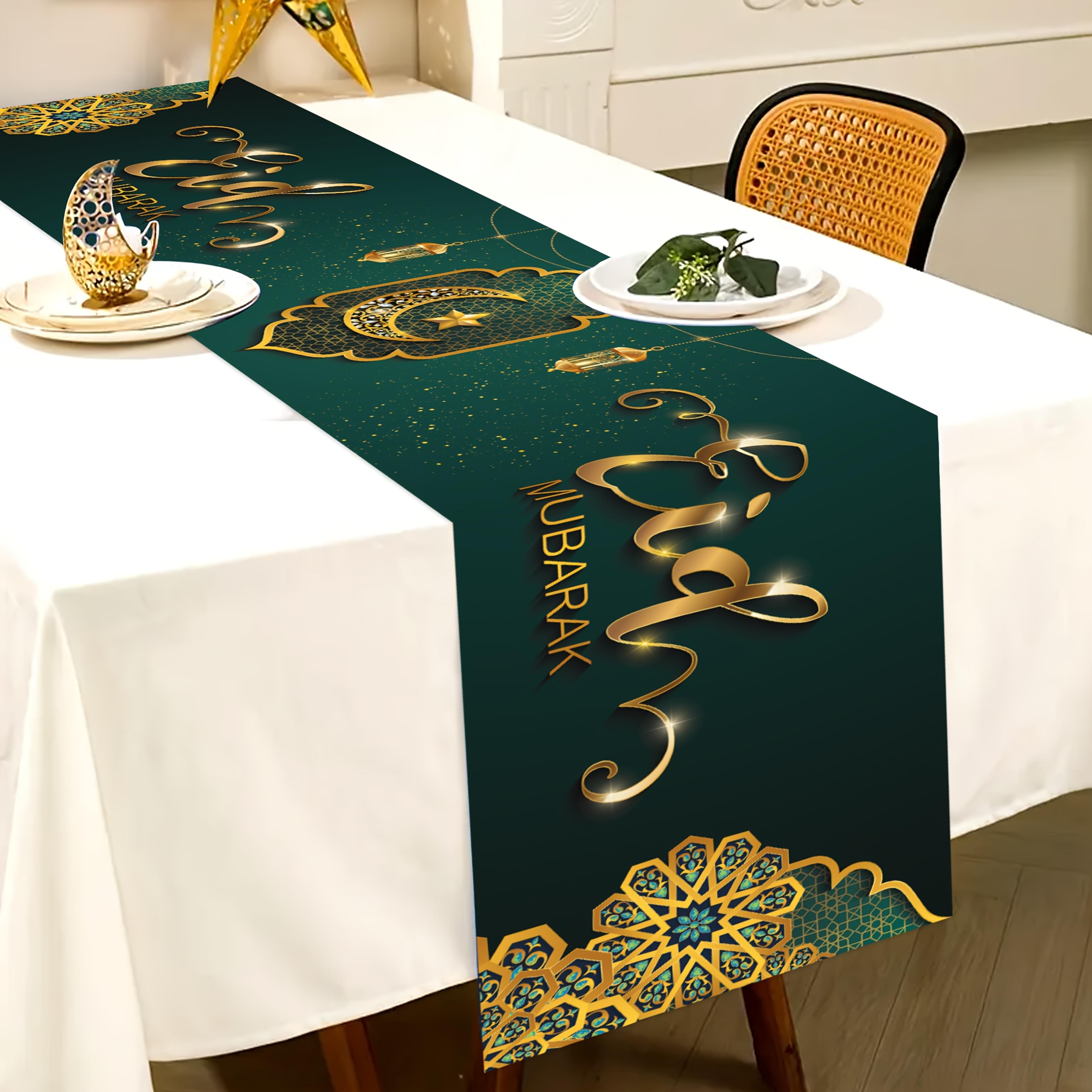 Premium Ramadan Table Runner For Eid Al Fitr Elegant Eid Table Decor  Festive Dining Accent 1