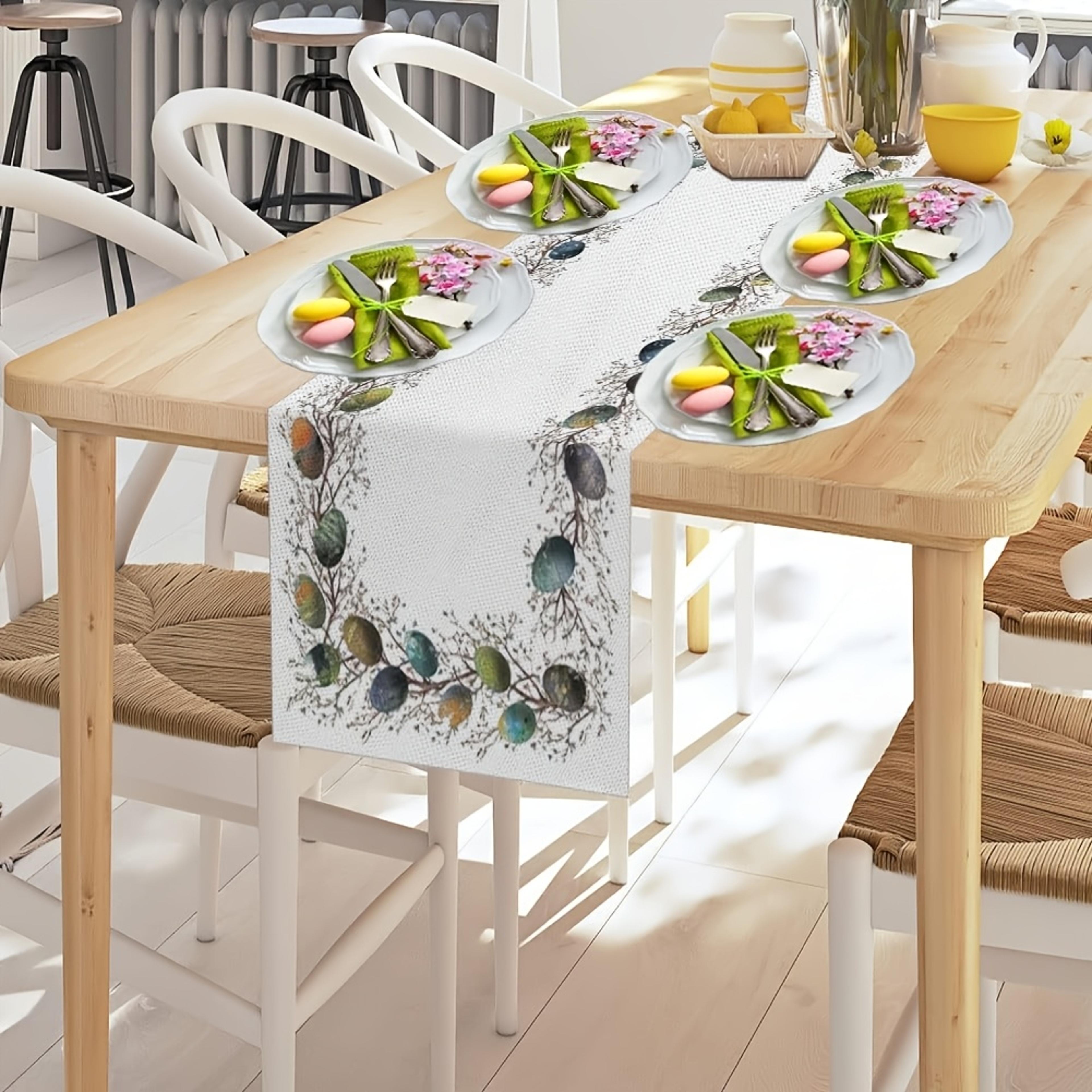 Boho Easter Egg Branch Table Runner For Natural Spring Dining Decor 1