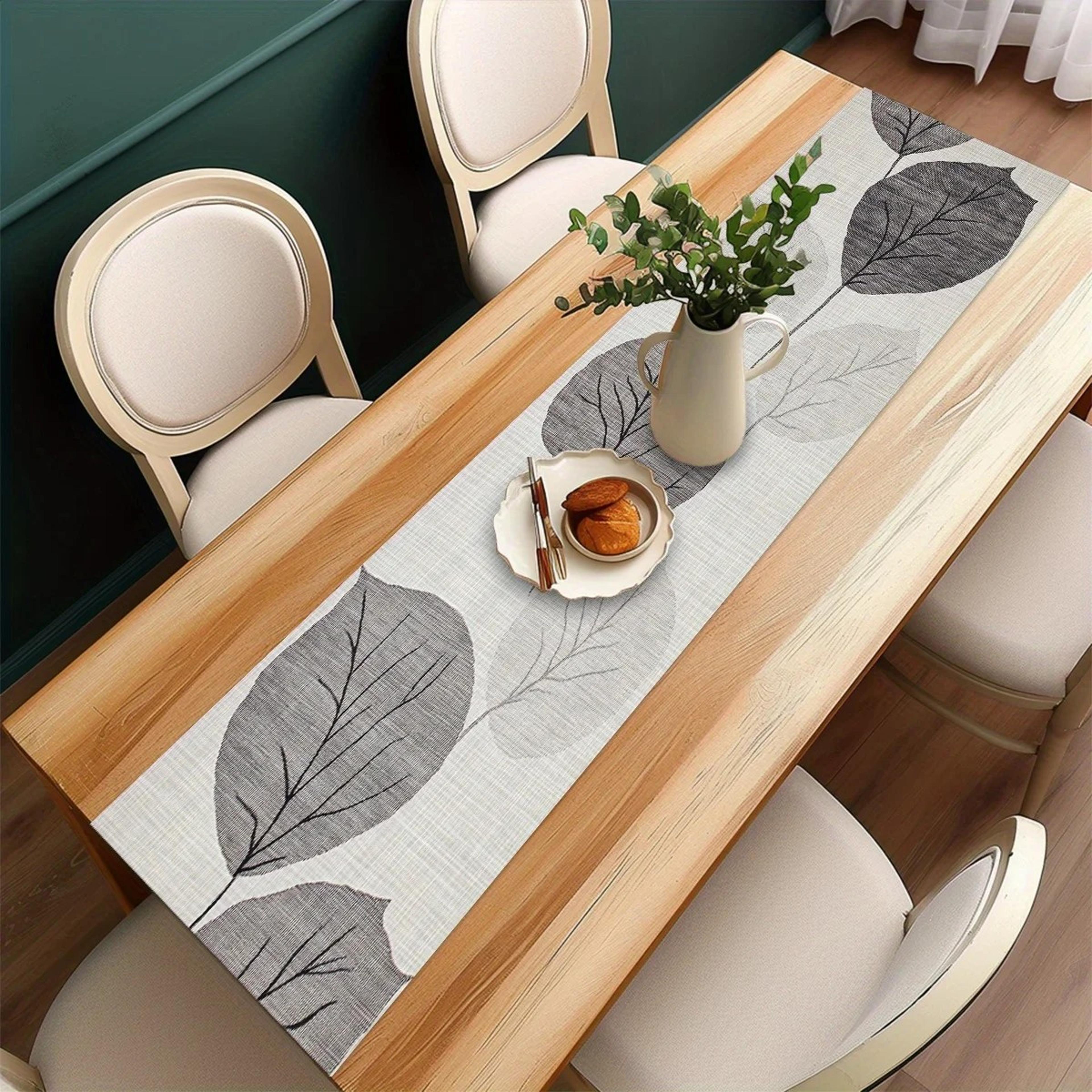 Nordic Leaf Table Runner For Wabi Sabi Dining Decor 2