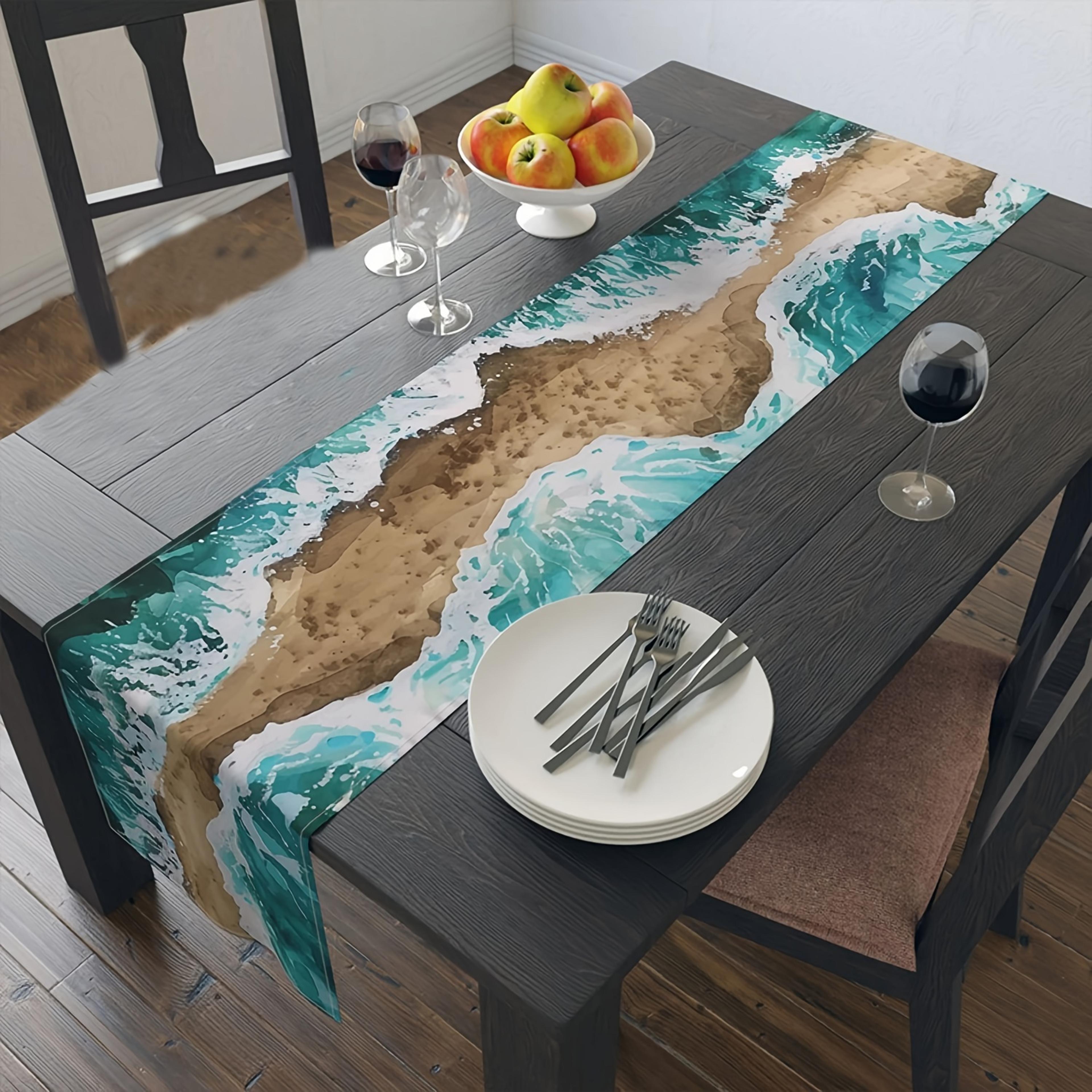 Red Sea Split Design Table Runner For Passover Farmhouse Table Decor 2