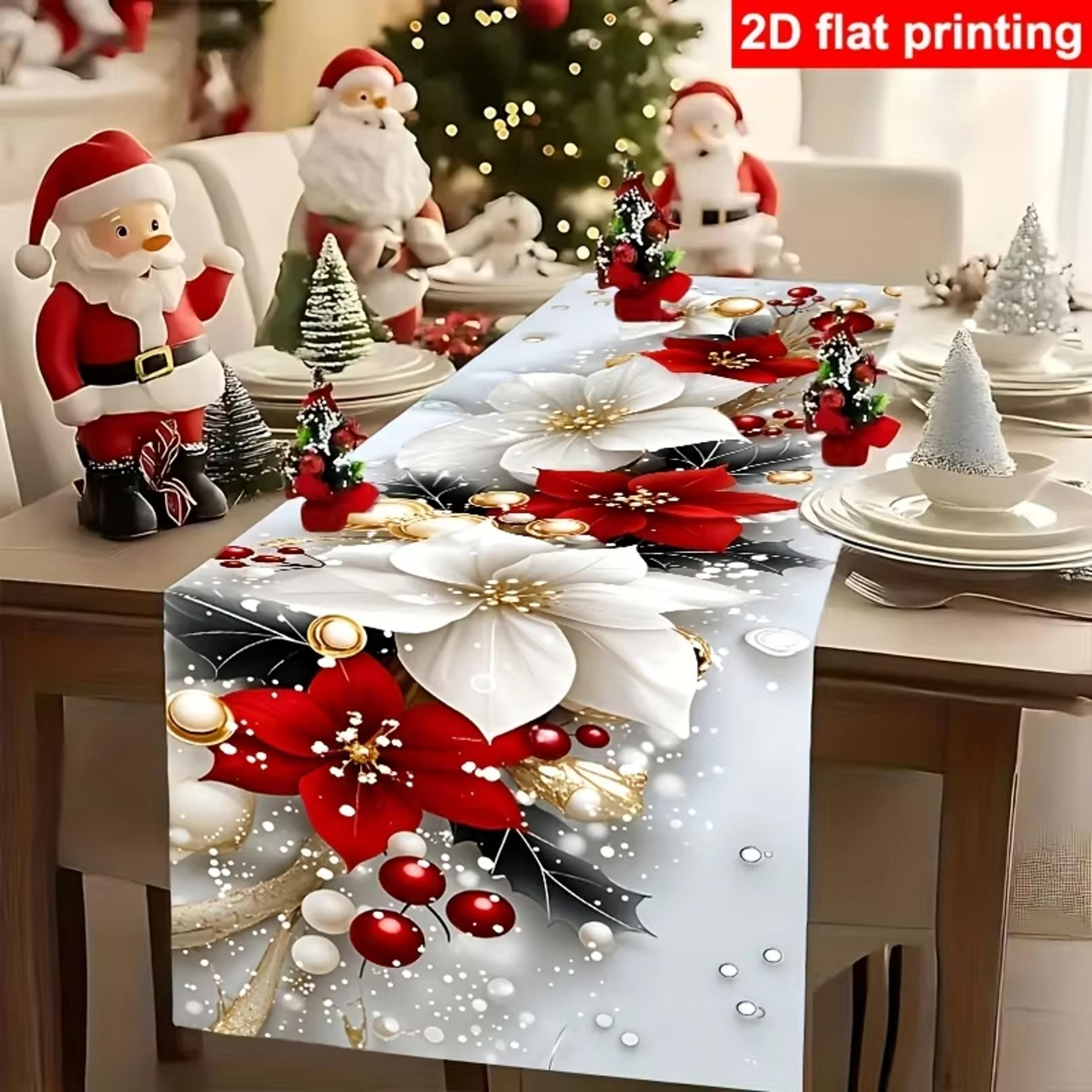 christmas table runner for festive holiday table decor