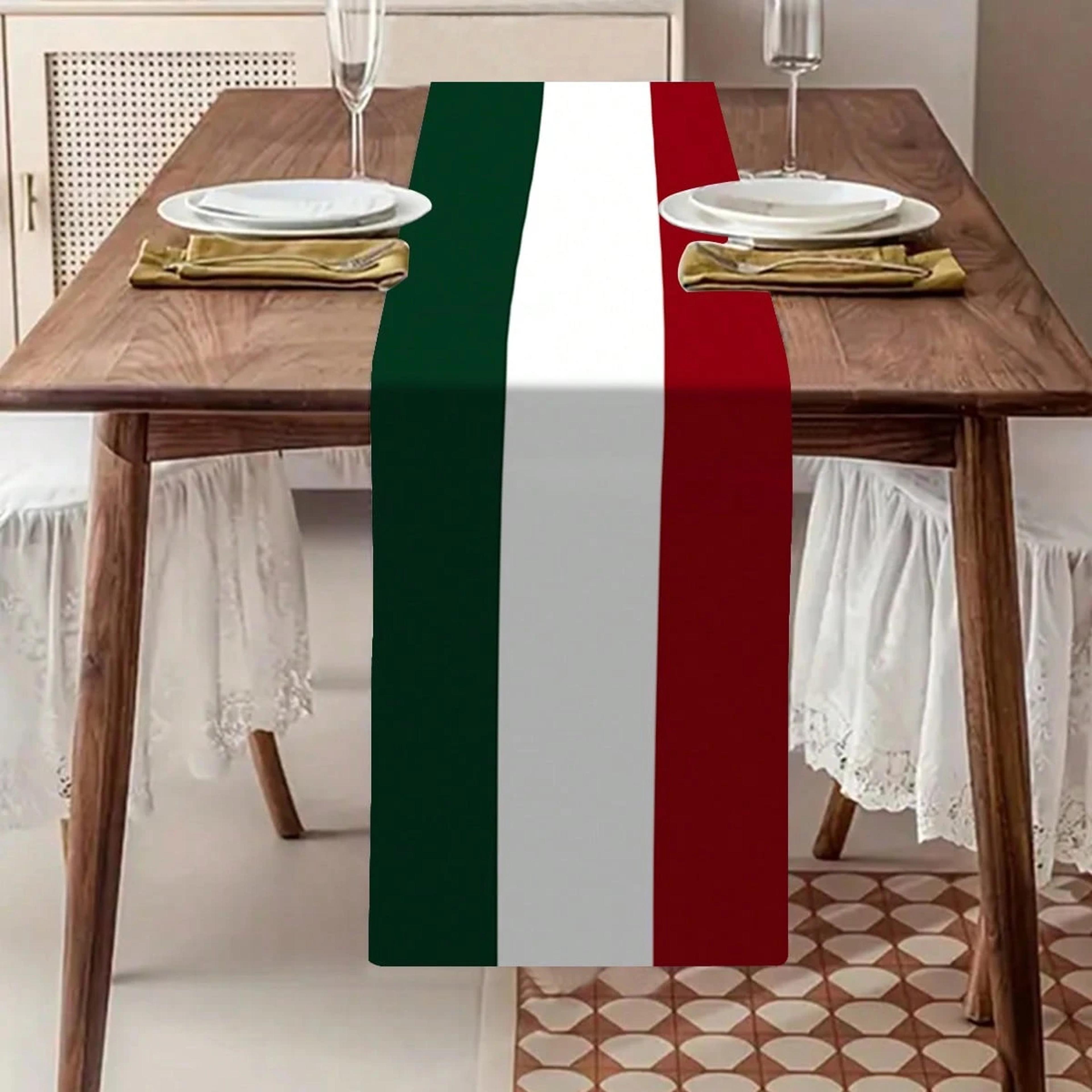 Classic Italian Striped Table Runner Tricolor Party  Home Decor 3