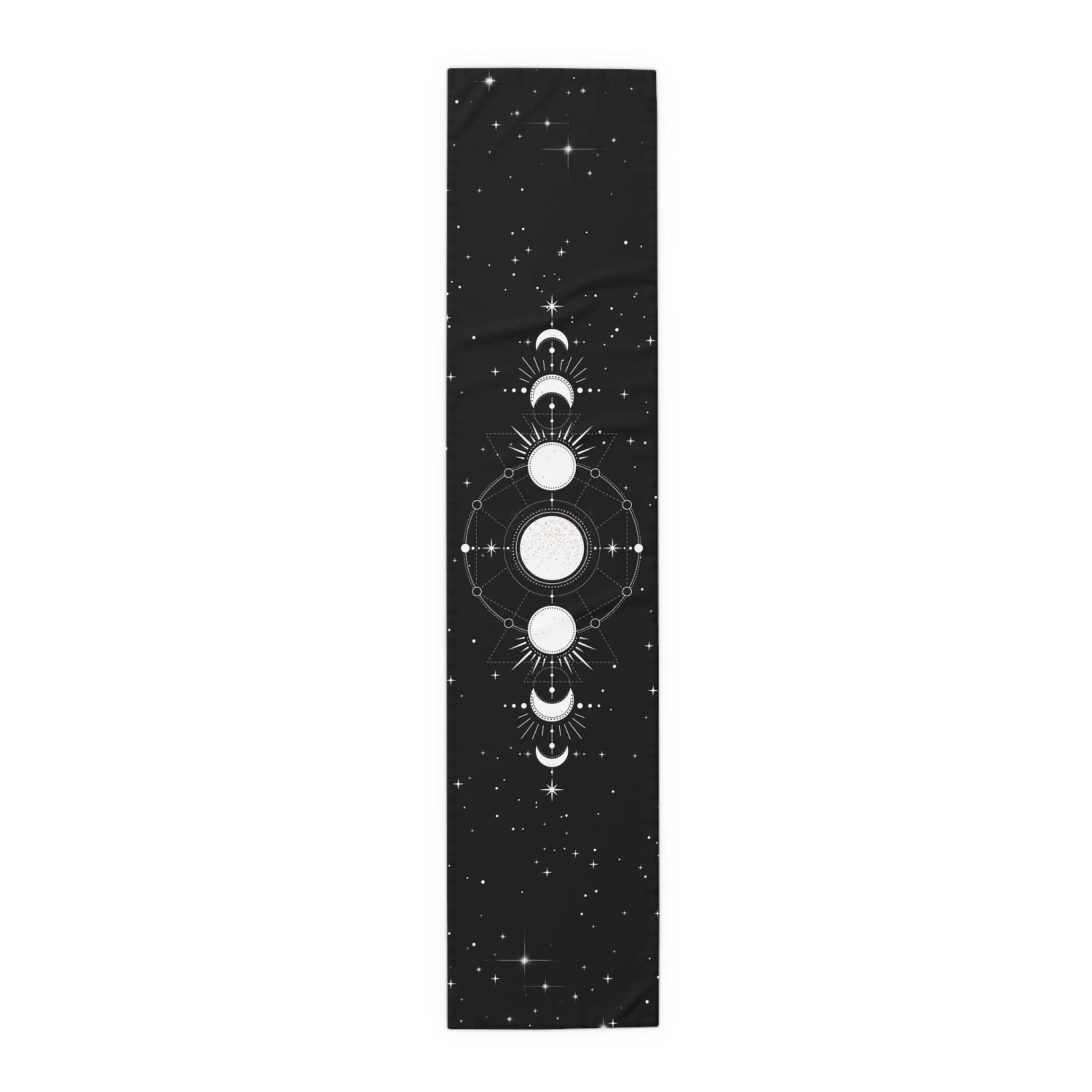 Celestial Moon Phases Table Runner For Kitchen  Dining Witchy Home Decor Accent 3
