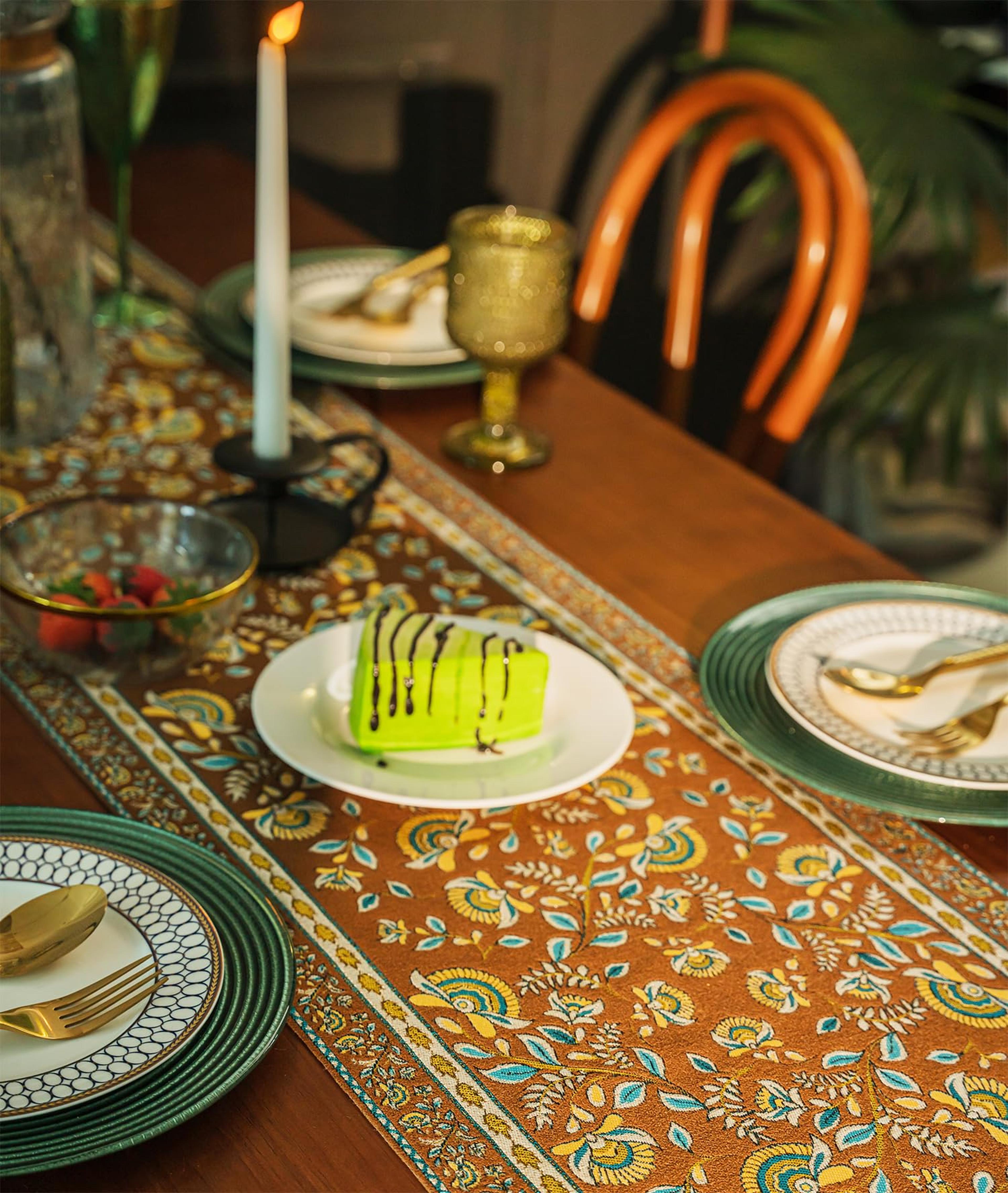 Retro Tassel Farmhouse Table Runner For Rustic Dining Table Decor 4