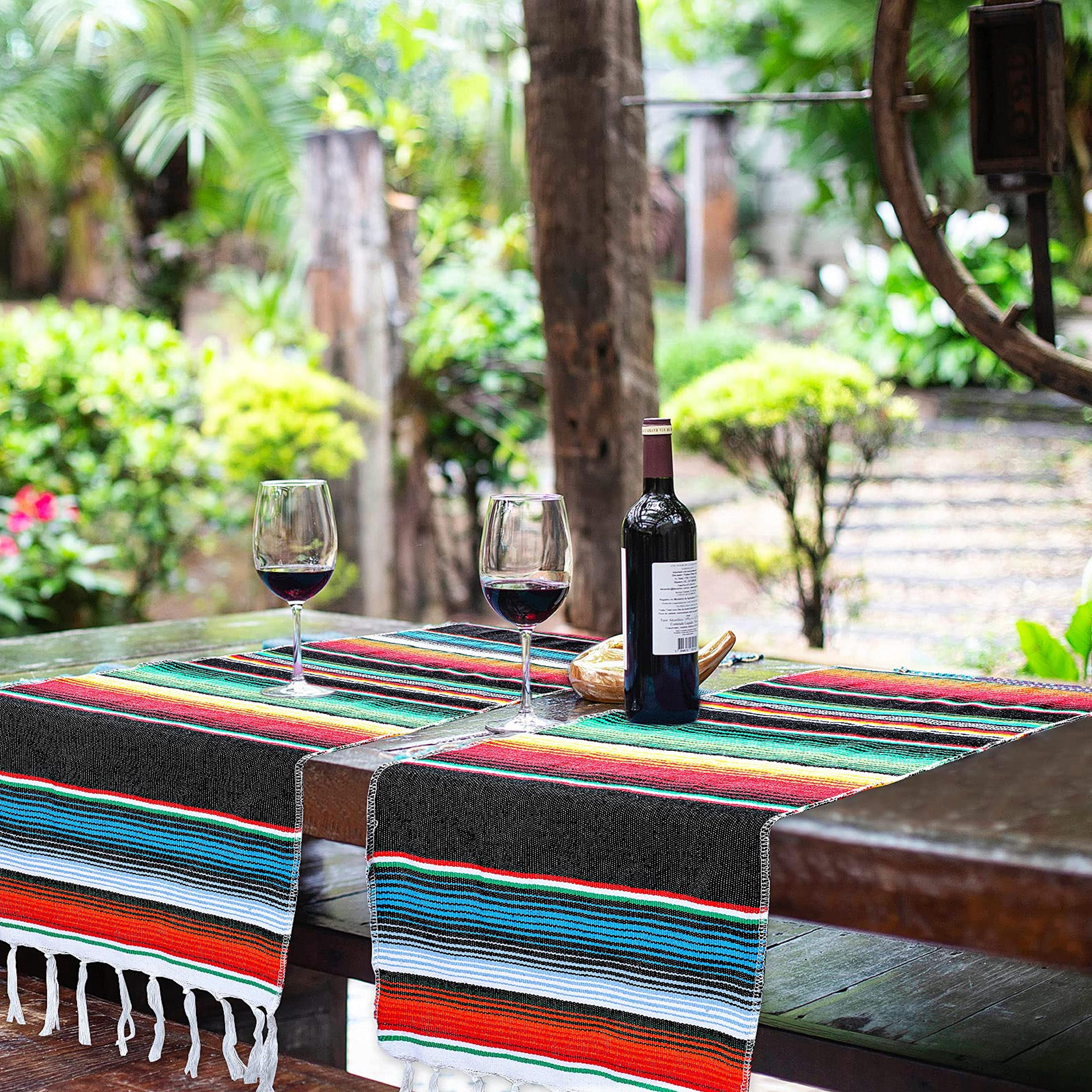 Mexican Serape Table Runner For Fiesta Party Wedding  Birthday Table Decorations 1