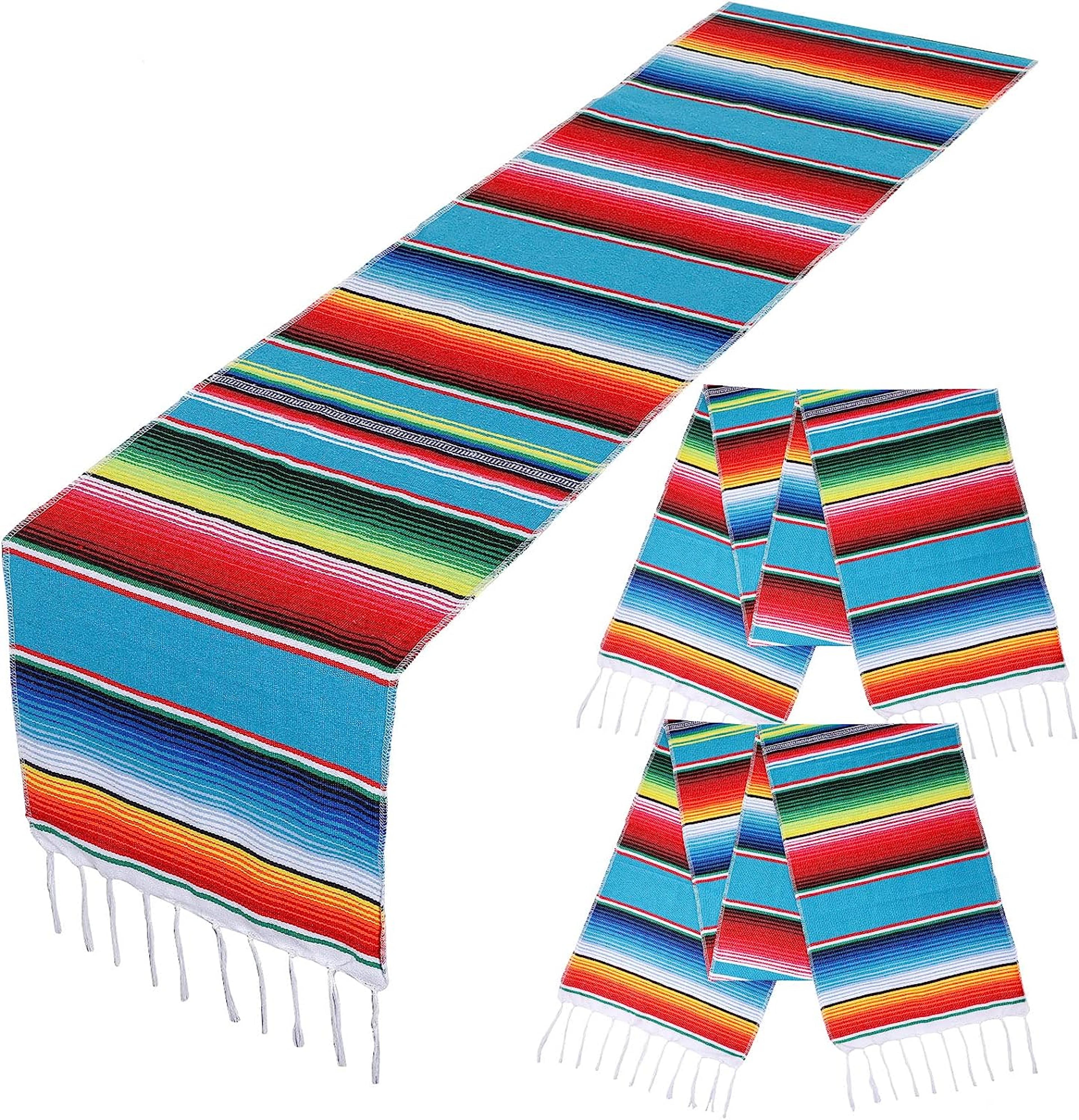 Mexican Serape Table Runner For Fiesta Party Wedding  Birthday Table Decorations 6