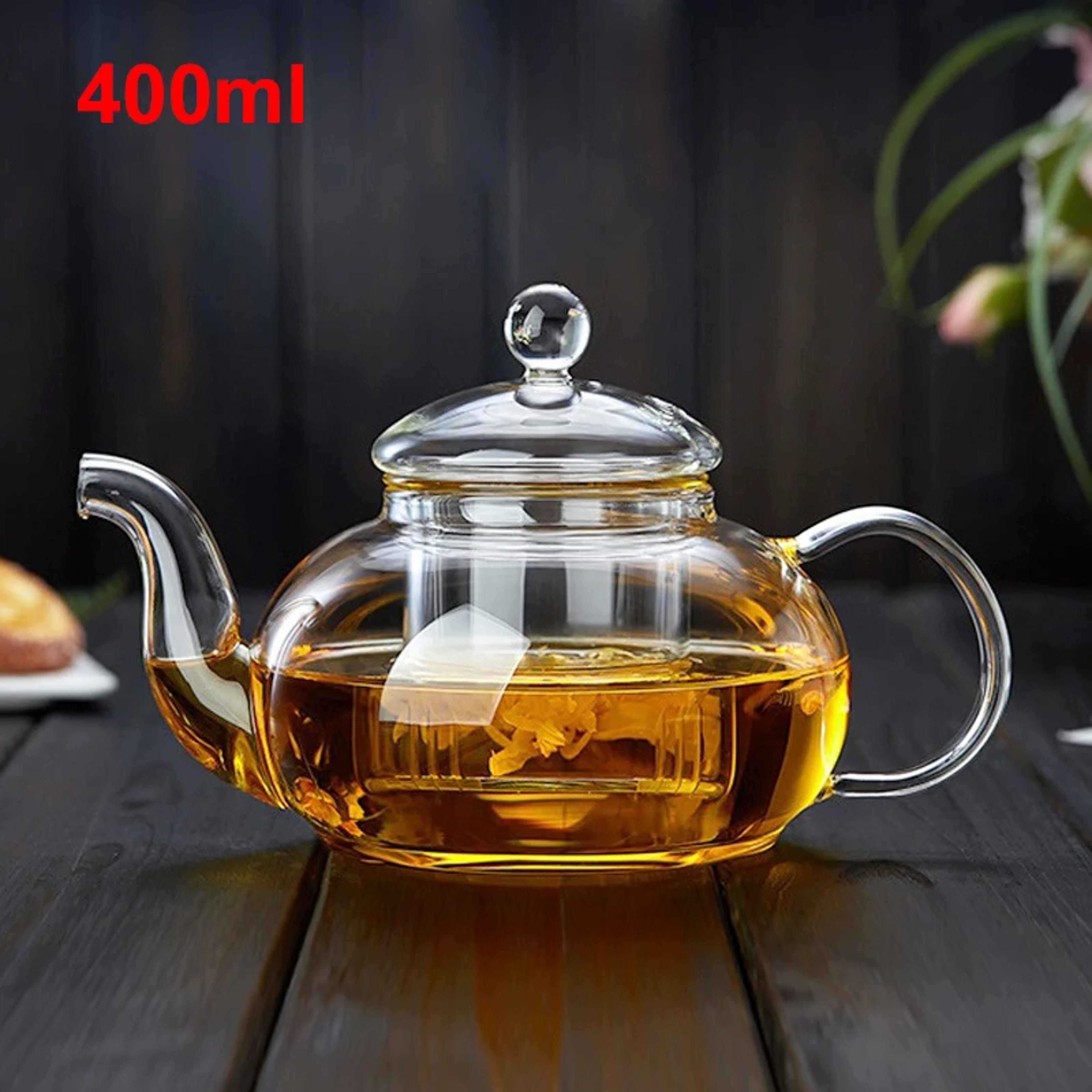 Clear Glass Teapot With Filter Handle For Puer Coffee And Loose Leaf Tea 4