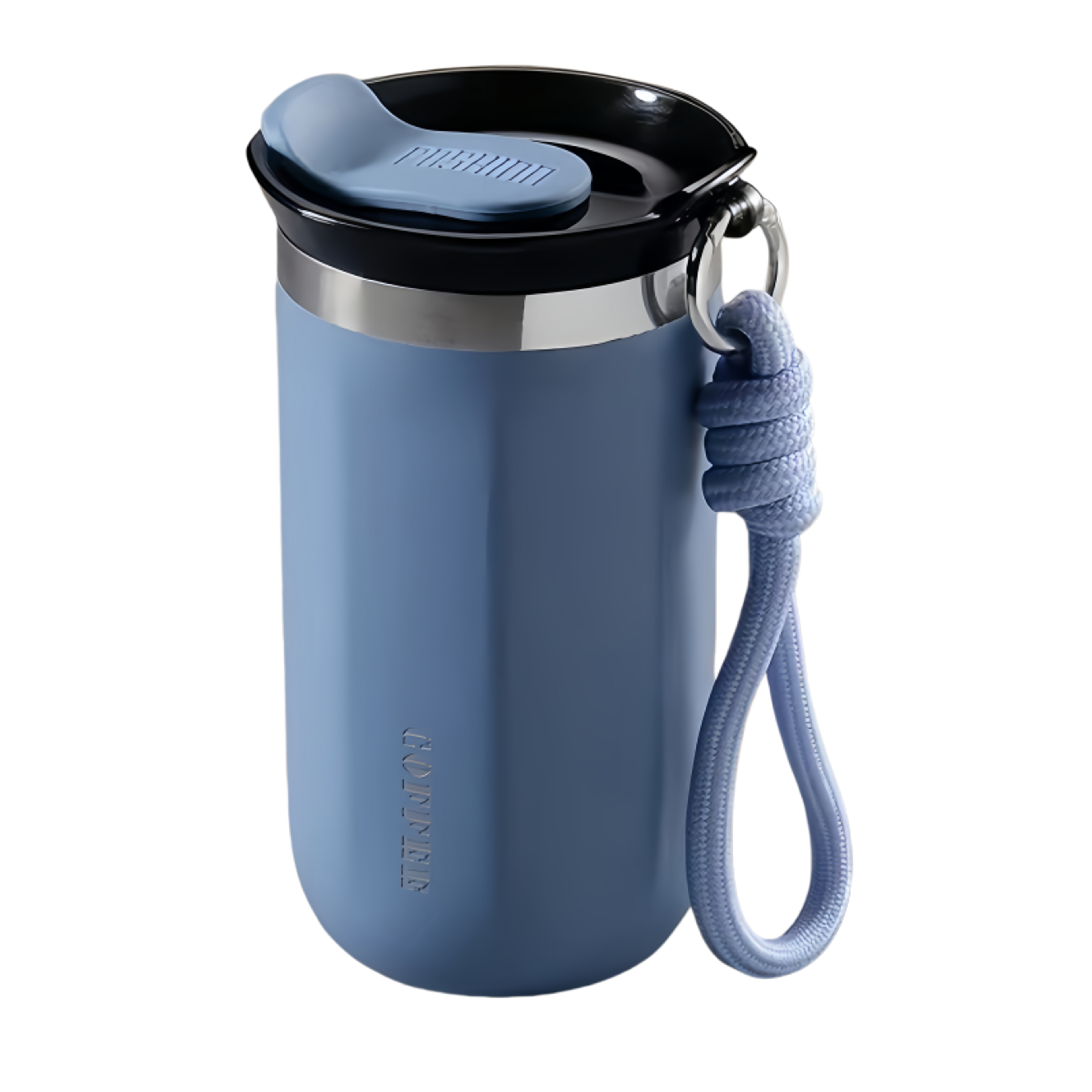 Insulated Coffee Tumbler Stainless Steel Travel Mug With Lid And Rope Handle 5