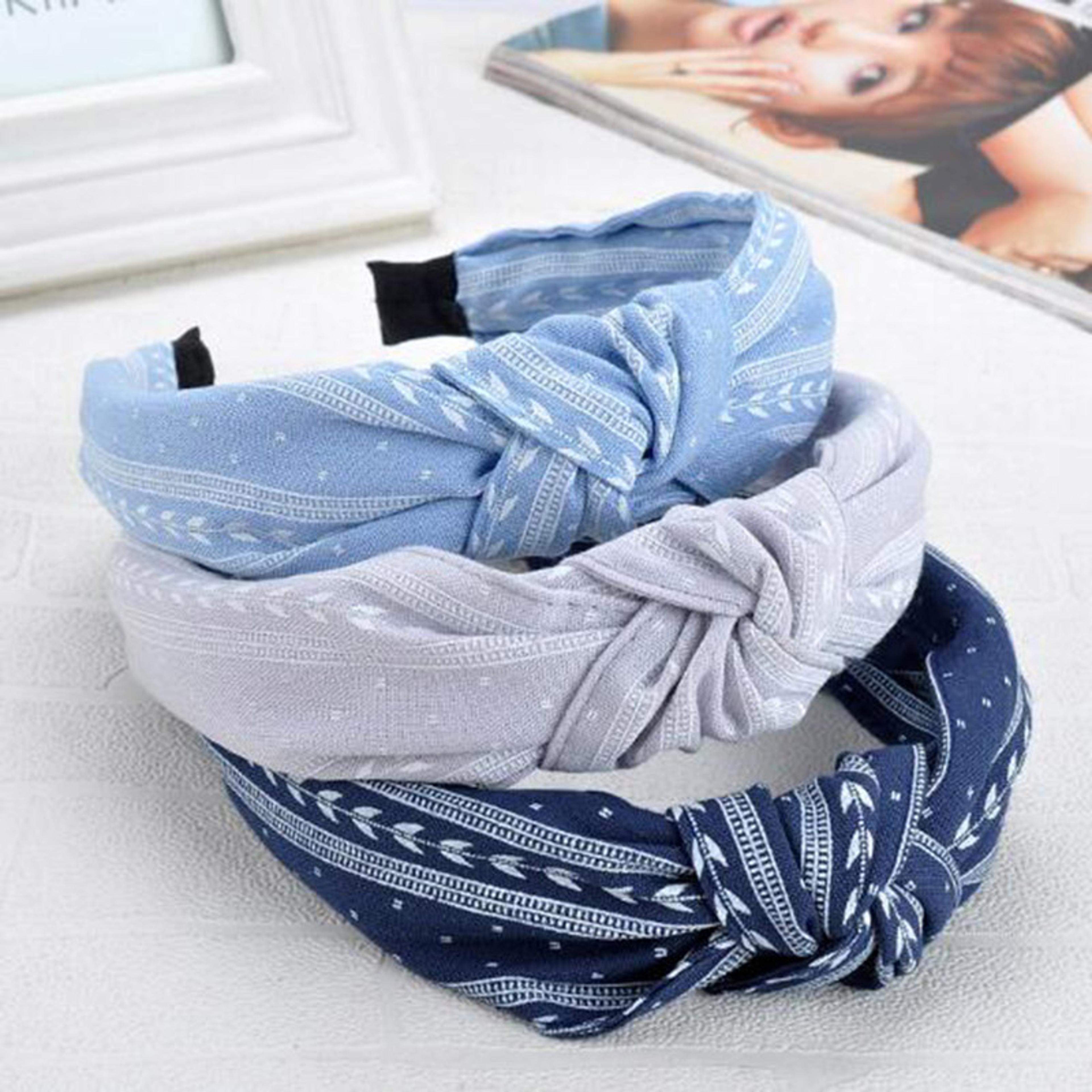 wide knotted hairband for women non slip toothed headband