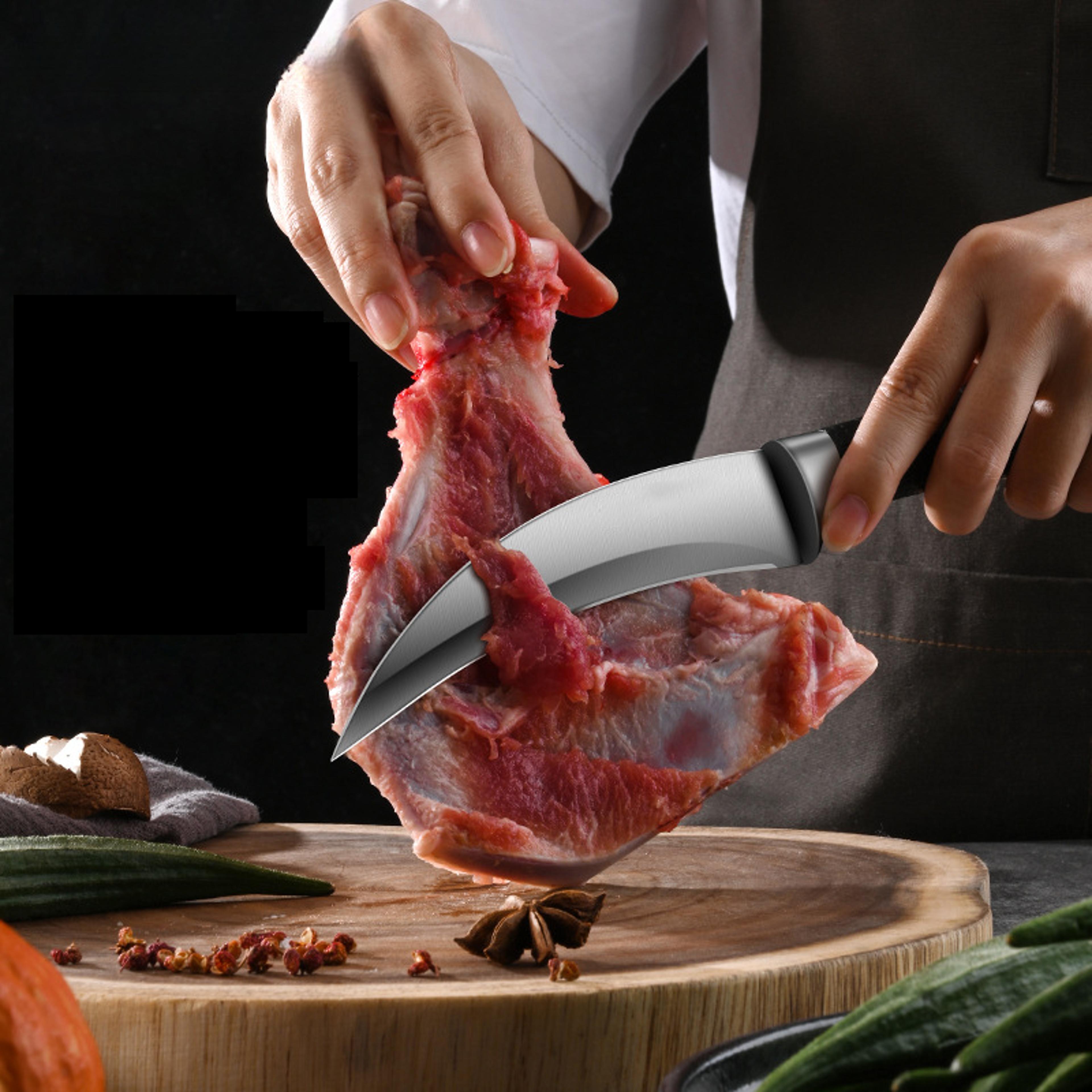 Premium Stainless Steel Boning Knife  Butcher Knife For Meat Cutting And Slaughter Heavy Duty Butch 4