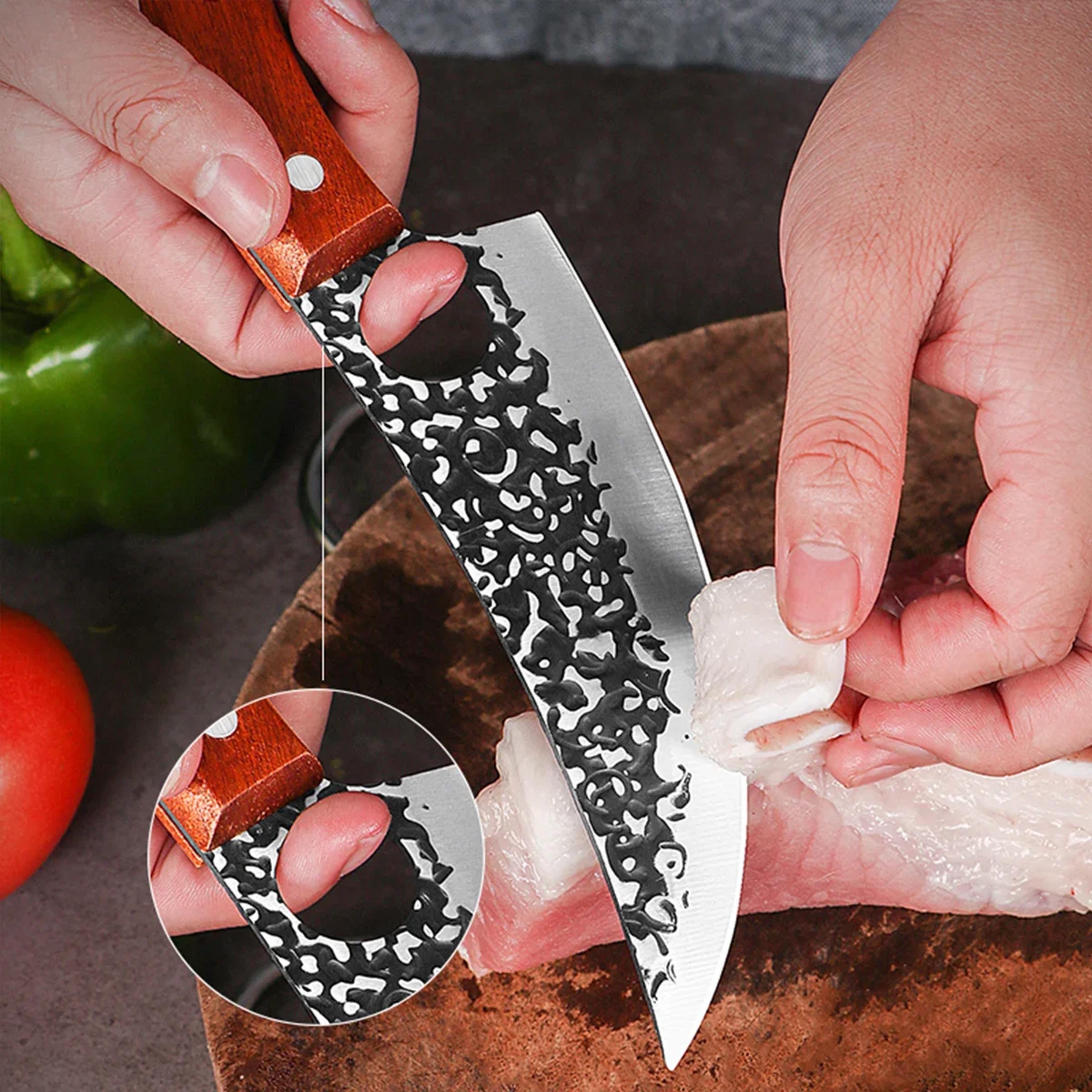 Handmade Forged Knife For Meat Vegetables And Everyday Kitchen Prep 3