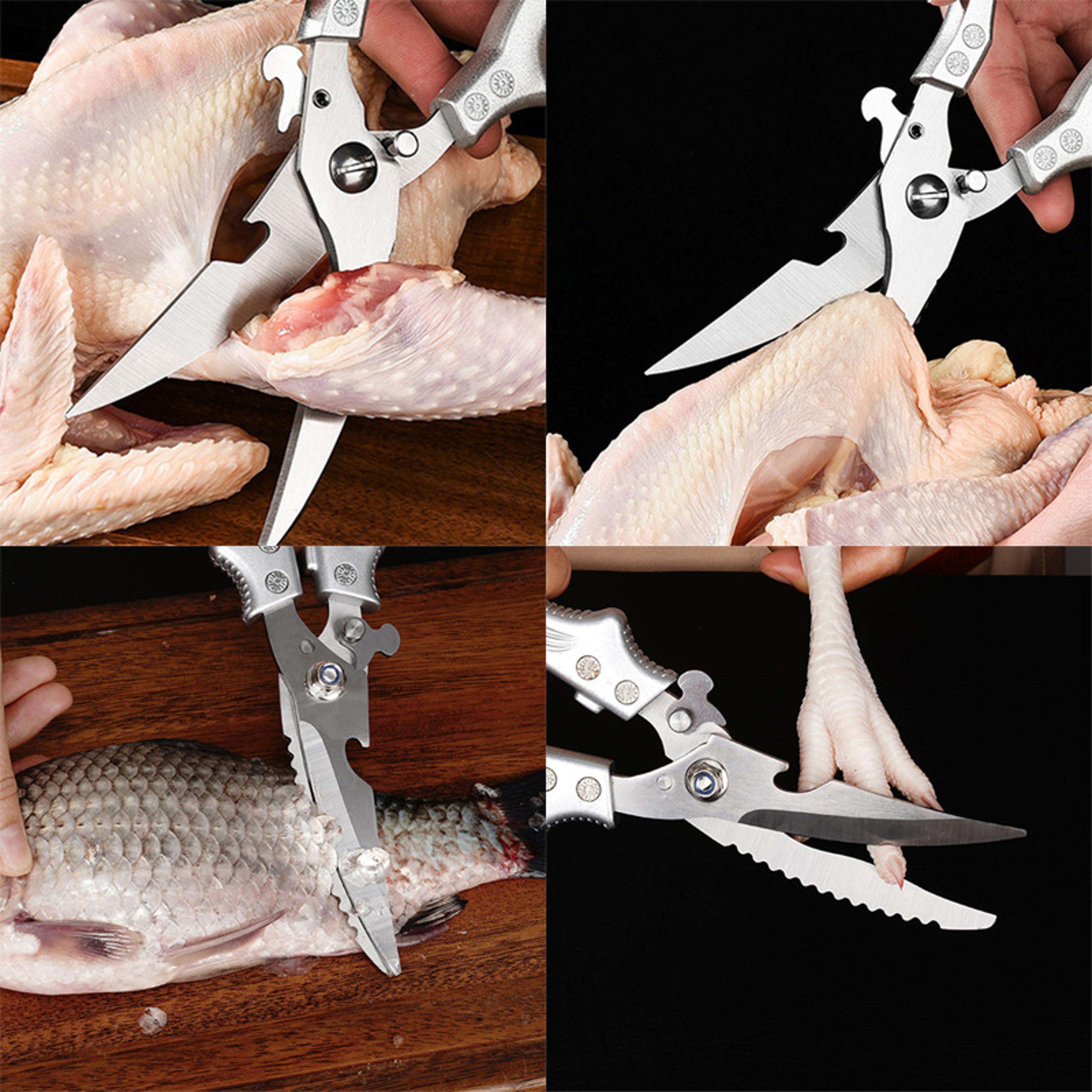 Heavy Duty Poultry  Bone Cutting Kitchen Shears Multi Function Kitchen Scissors With Bottle Opener 2