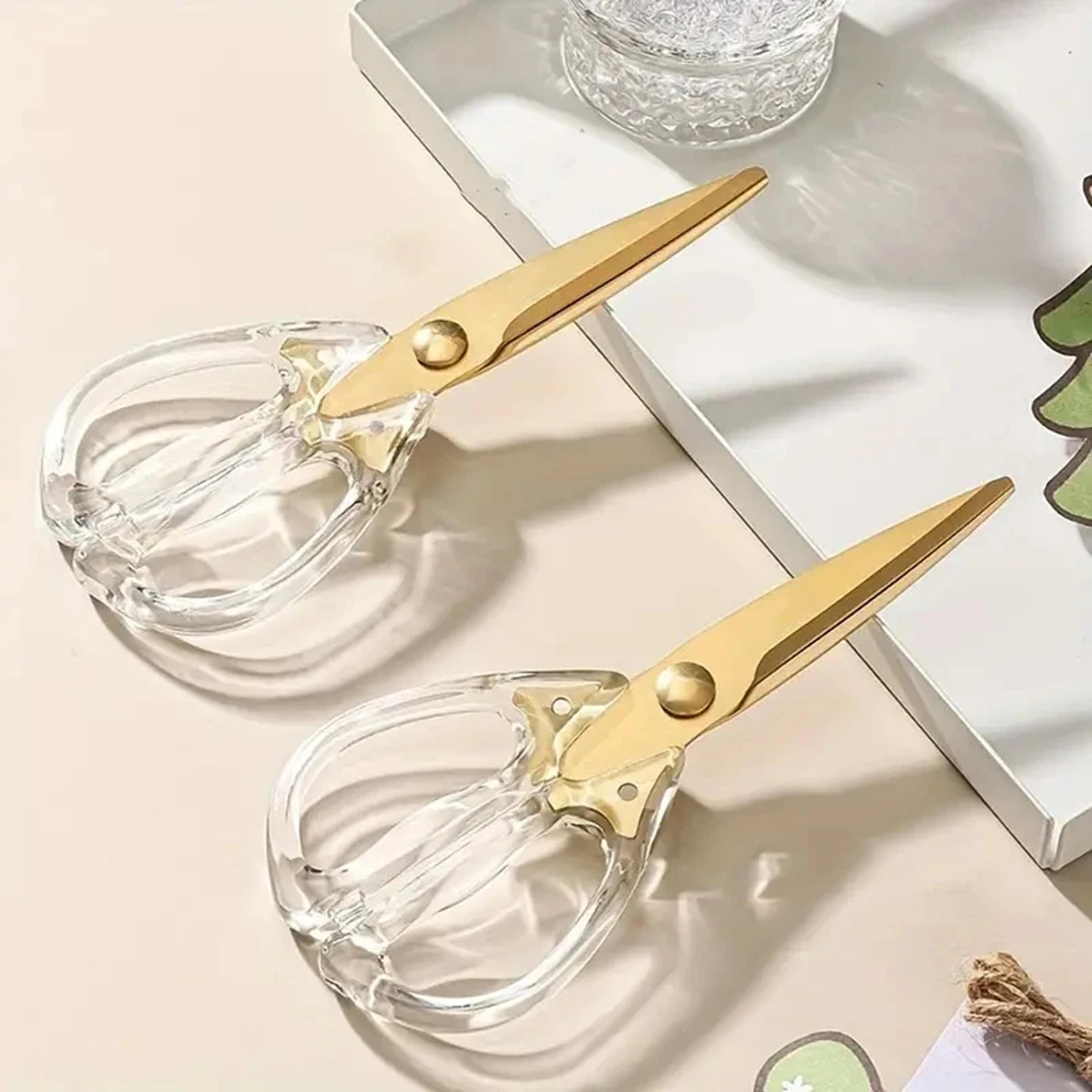 Transparent Handle Kitchen Scissors Sharp Meat Cutting Scissors  Vegetable Shears For Everyday Food 0