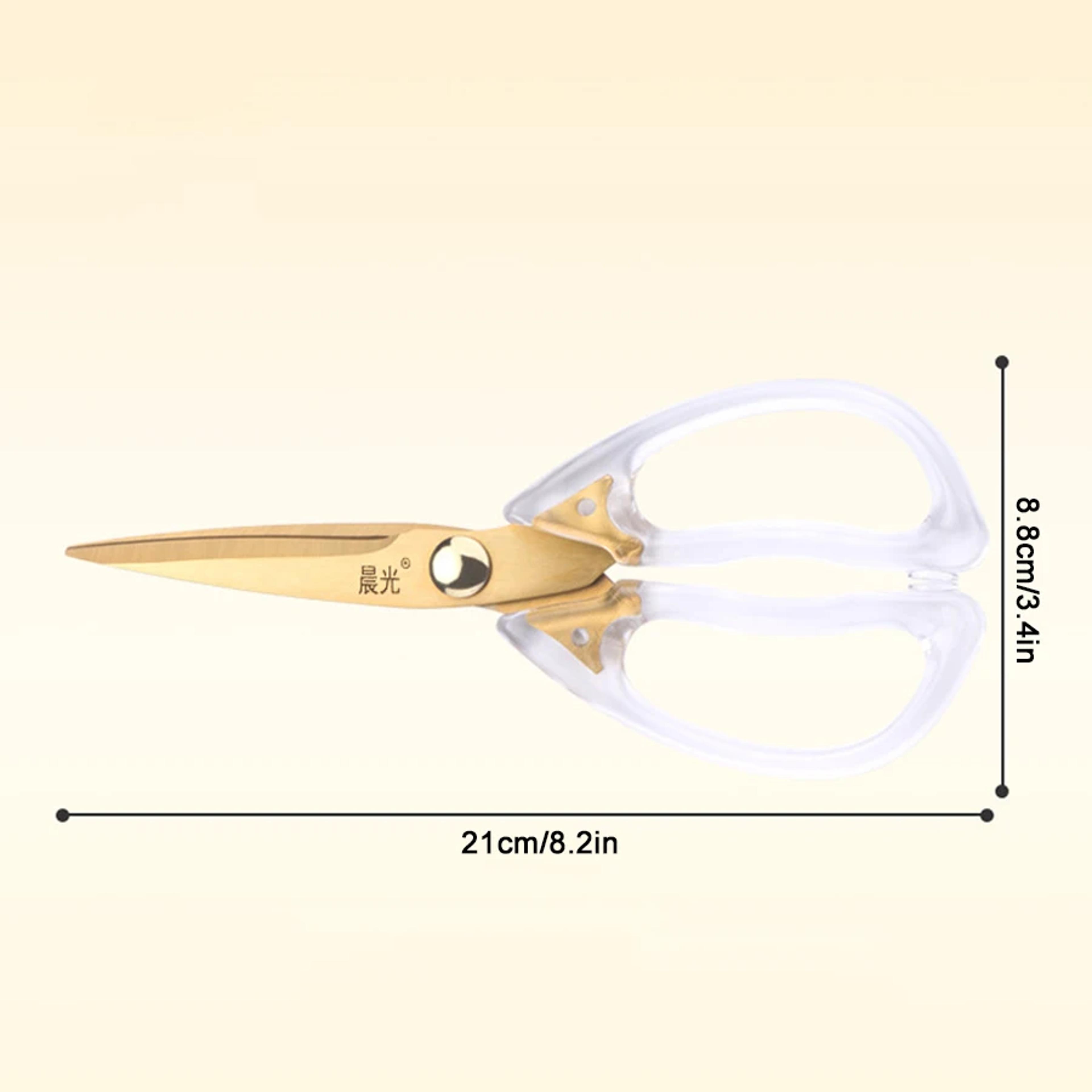 Transparent Handle Kitchen Scissors Sharp Meat Cutting Scissors  Vegetable Shears For Everyday Food 4