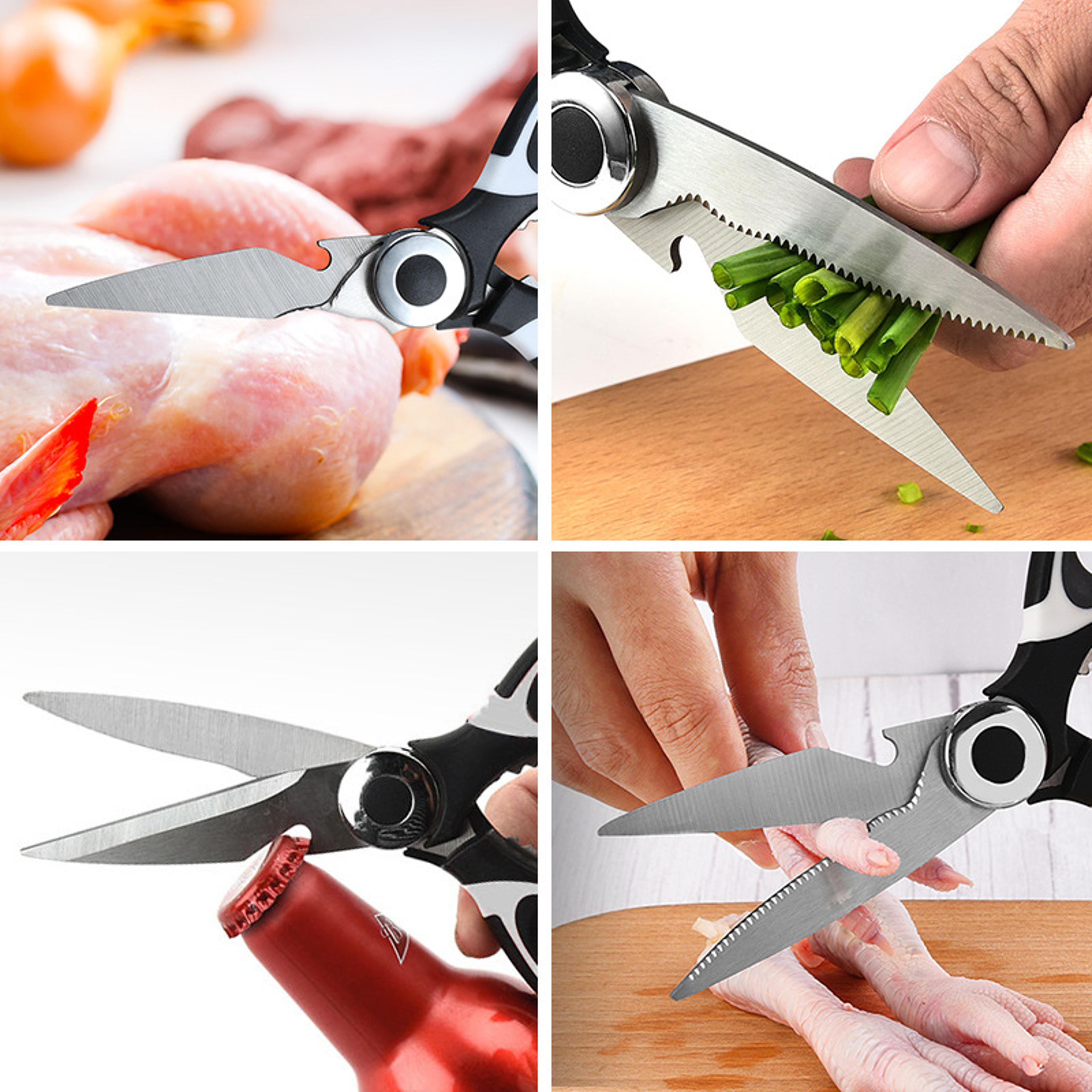 Multipurpose Kitchen Shears Heavy Duty Stainless Steel Meat And Poultry Shears With Protective Cove 2