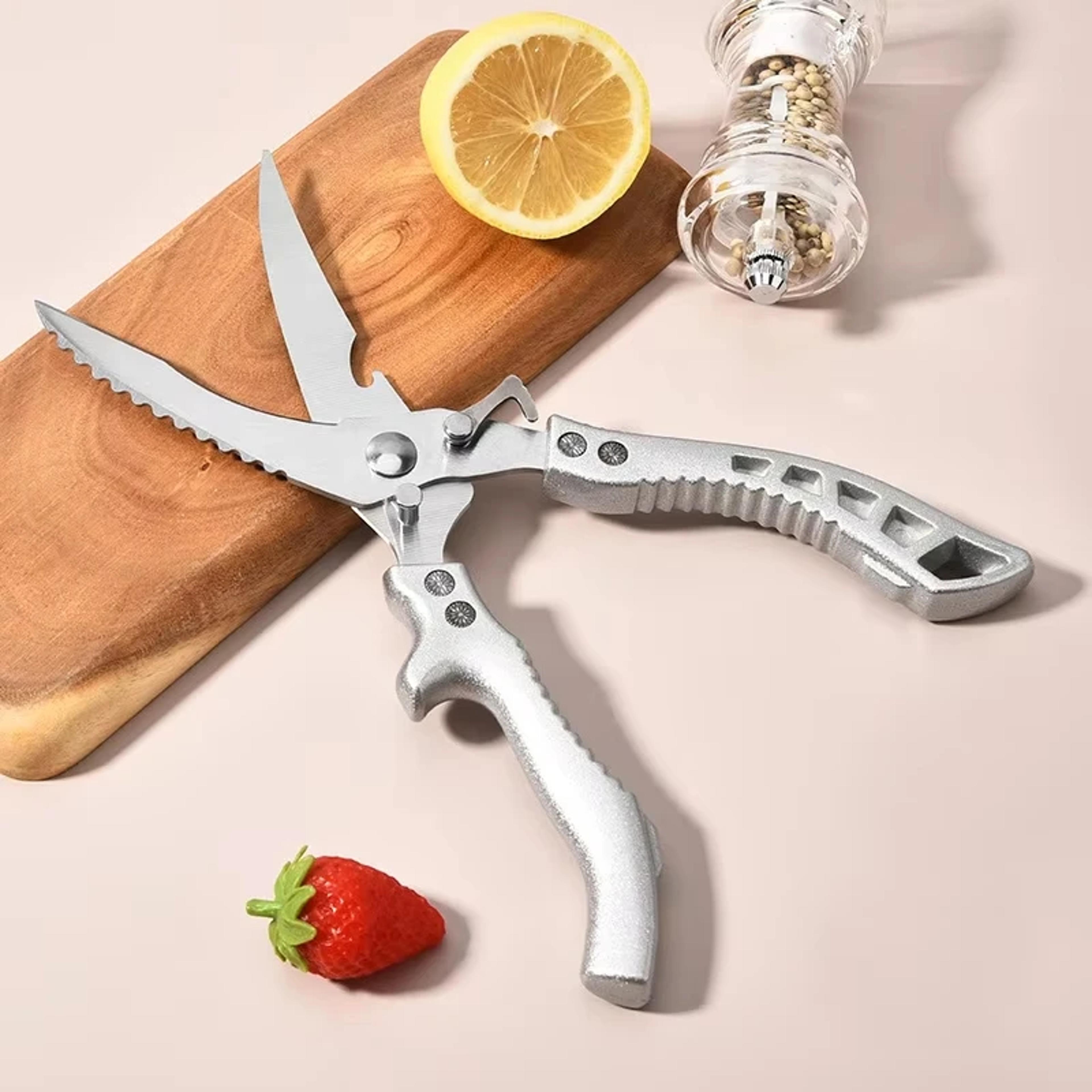 Premium Spring Loaded Stainless Steel Poultry Scissors 1