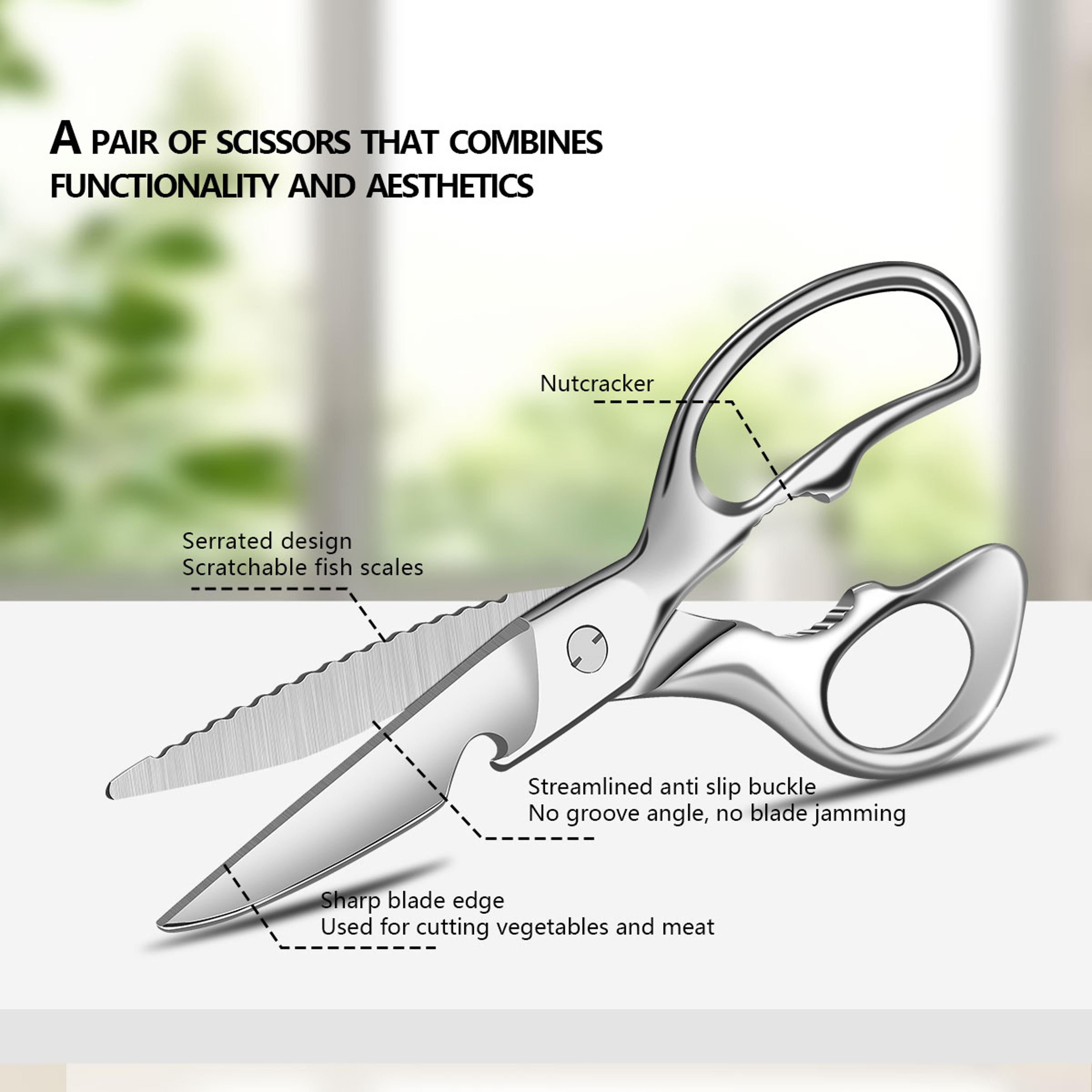 Heavy Duty Kitchen Scissors Stainless Steel Detachable Poultry Shears 2