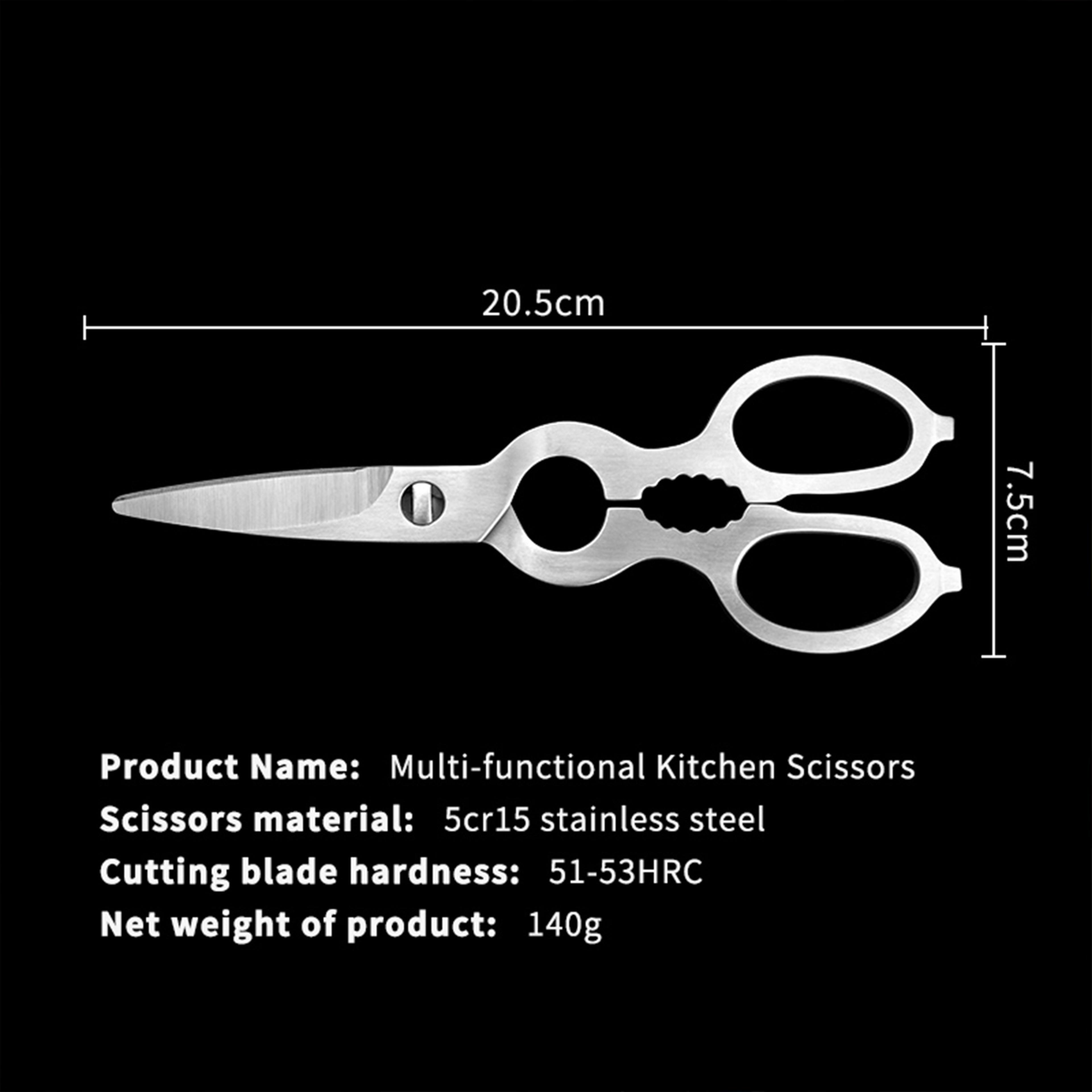 heavy duty detachable stainless steel kitchen scissors for meat, chicken and fish