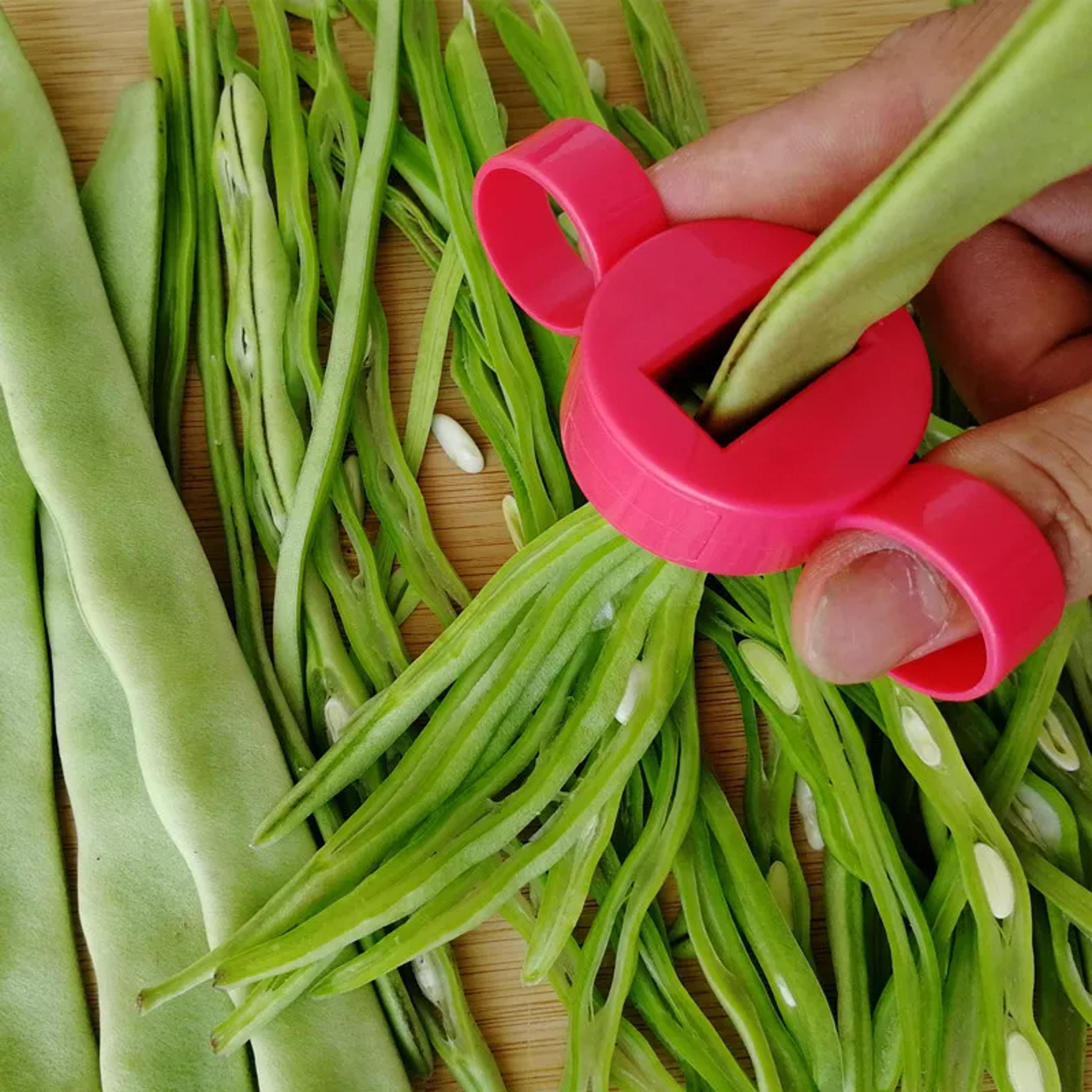 premium green bean slicer & vegetable cutter manual tool for quick kitchen prep