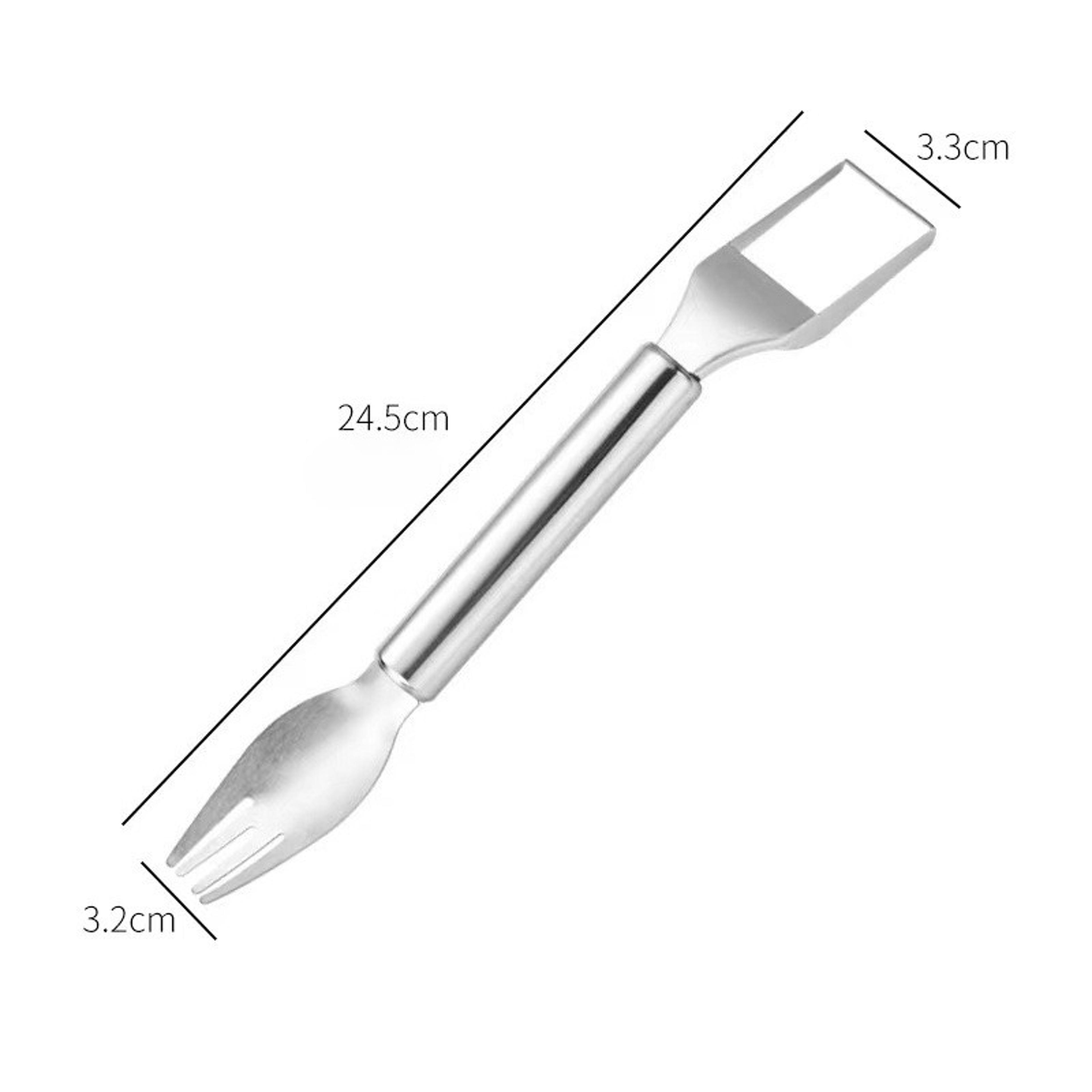 Premium Stainless Fruit  Watermelon Cutter Slicer Fork Tool Effortless Kitchen Fruit Cube Cutter 5