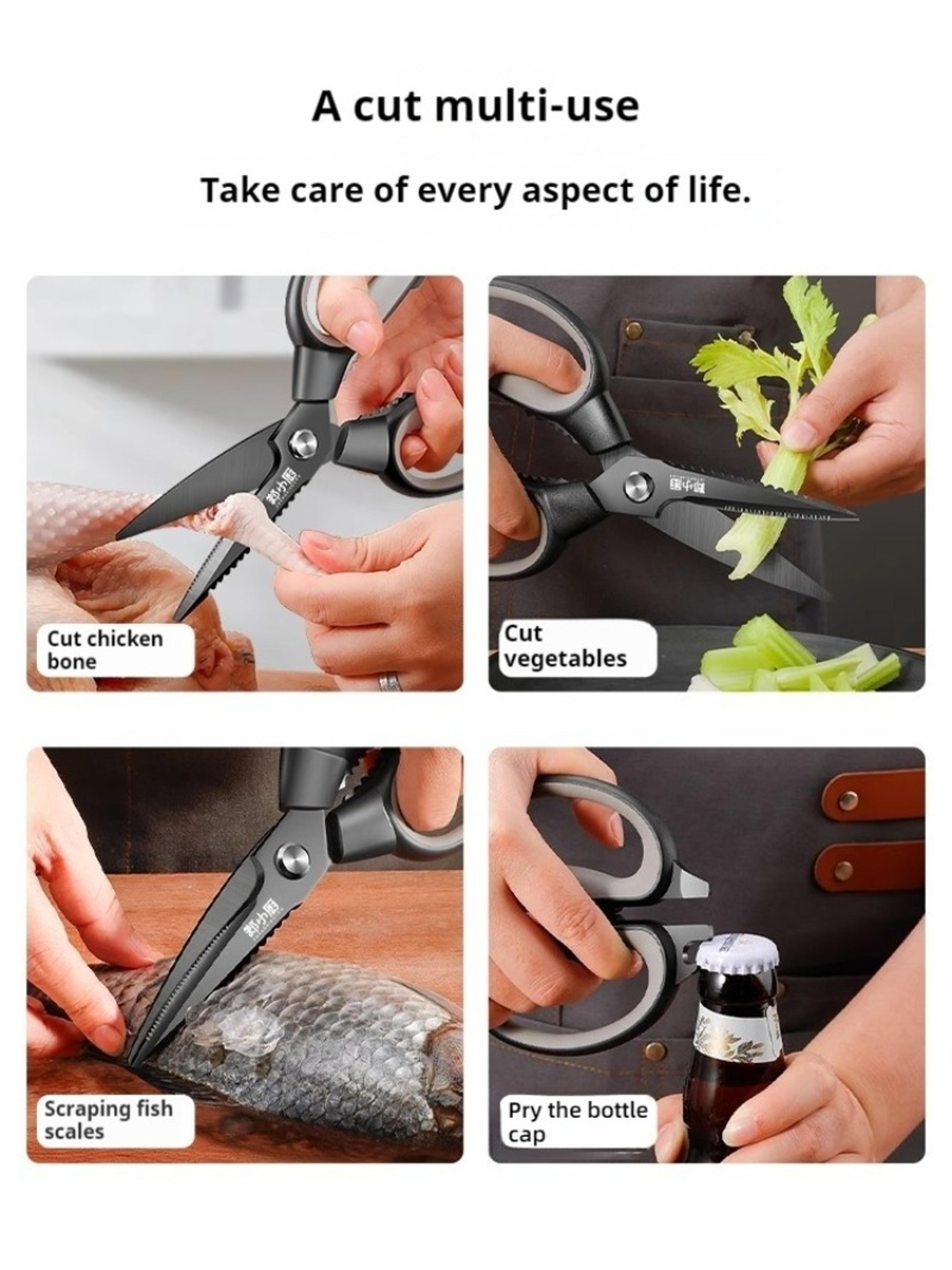 Premium Multifunction Kitchen Scissors Heavy Duty Stainless Steel Kitchen Shears For Meat Fish  Bon 2