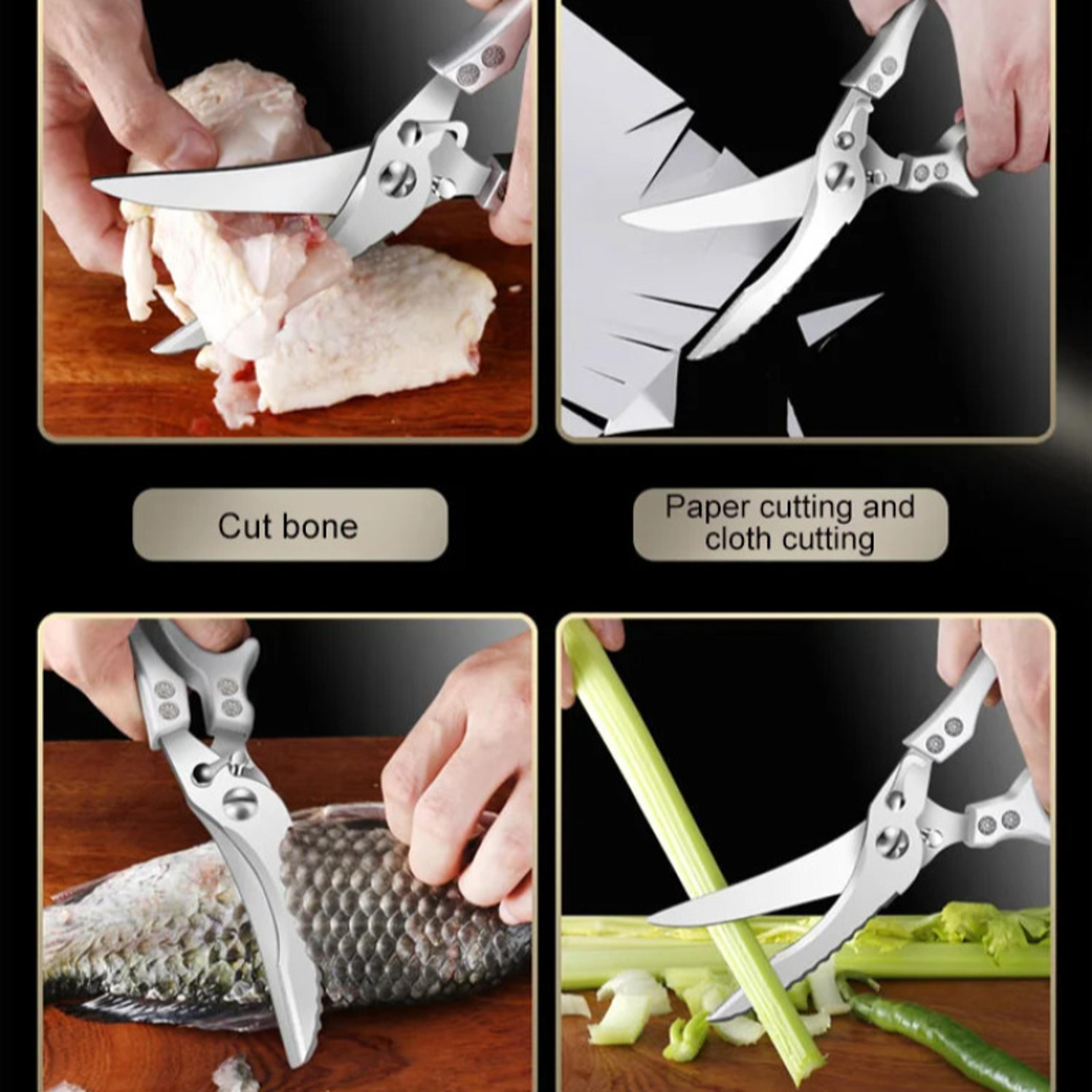 Premium Heavy Duty Bone Cutting Kitchen Scissors  Multifunction Kitchen Shears Stainless Steel Prec 5