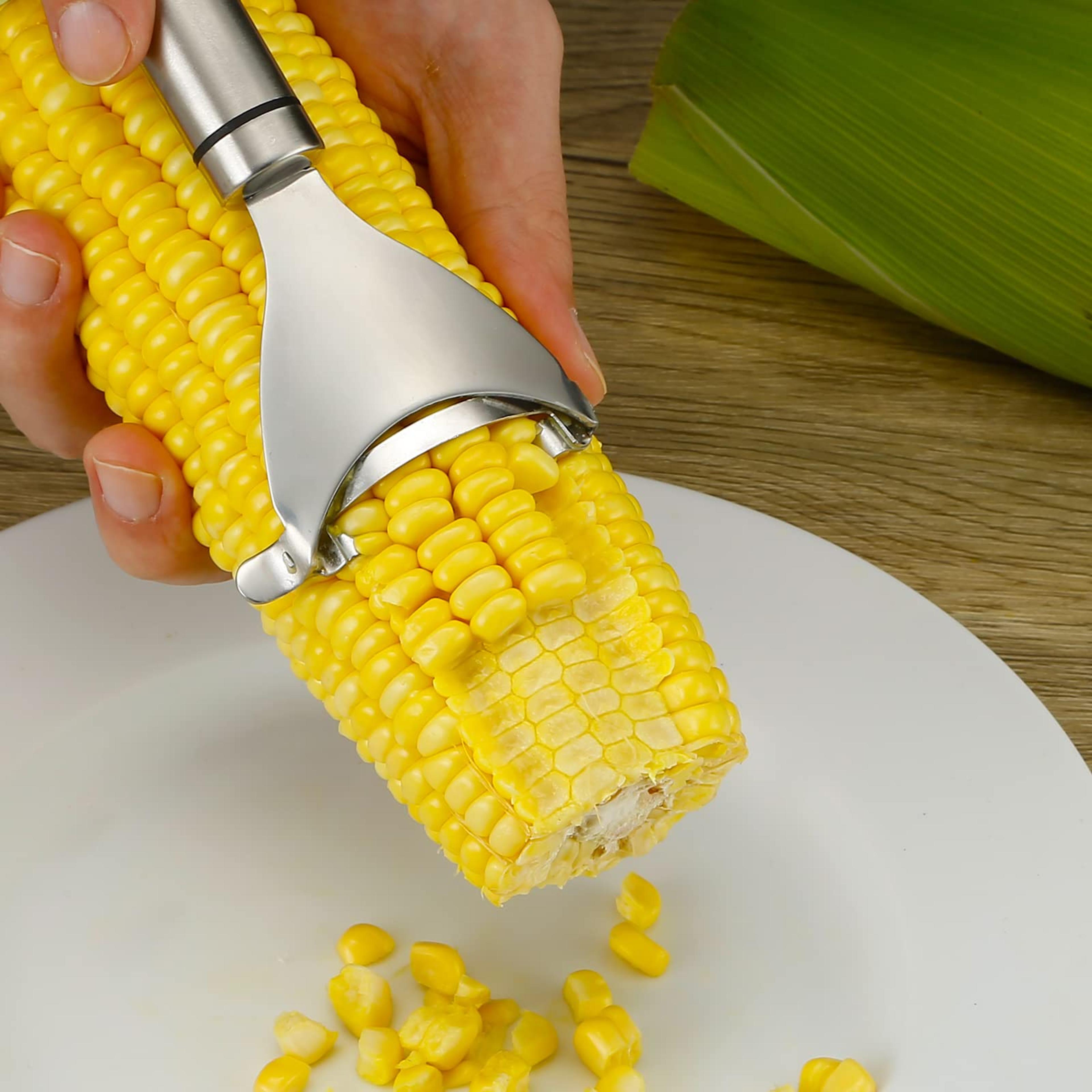 Stainless Steel Corn Peeler  Corn Cob Stripper Tool Ergonomic Corn Kernel Remover For Quick  Clean  1