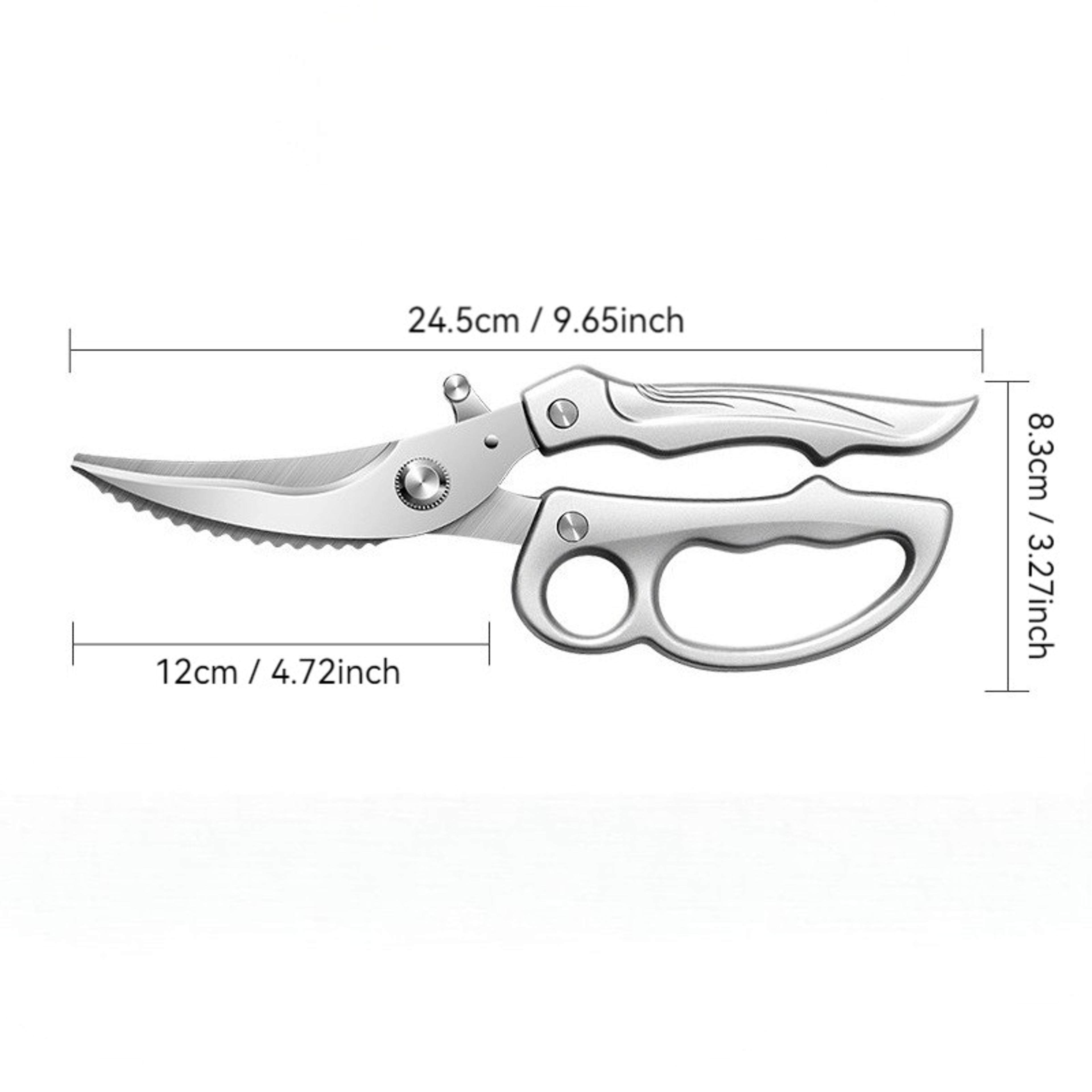 Premium Heavy Duty Stainless Steel Kitchen  Bone Cutting Shears Multifunction Food Scissors 5
