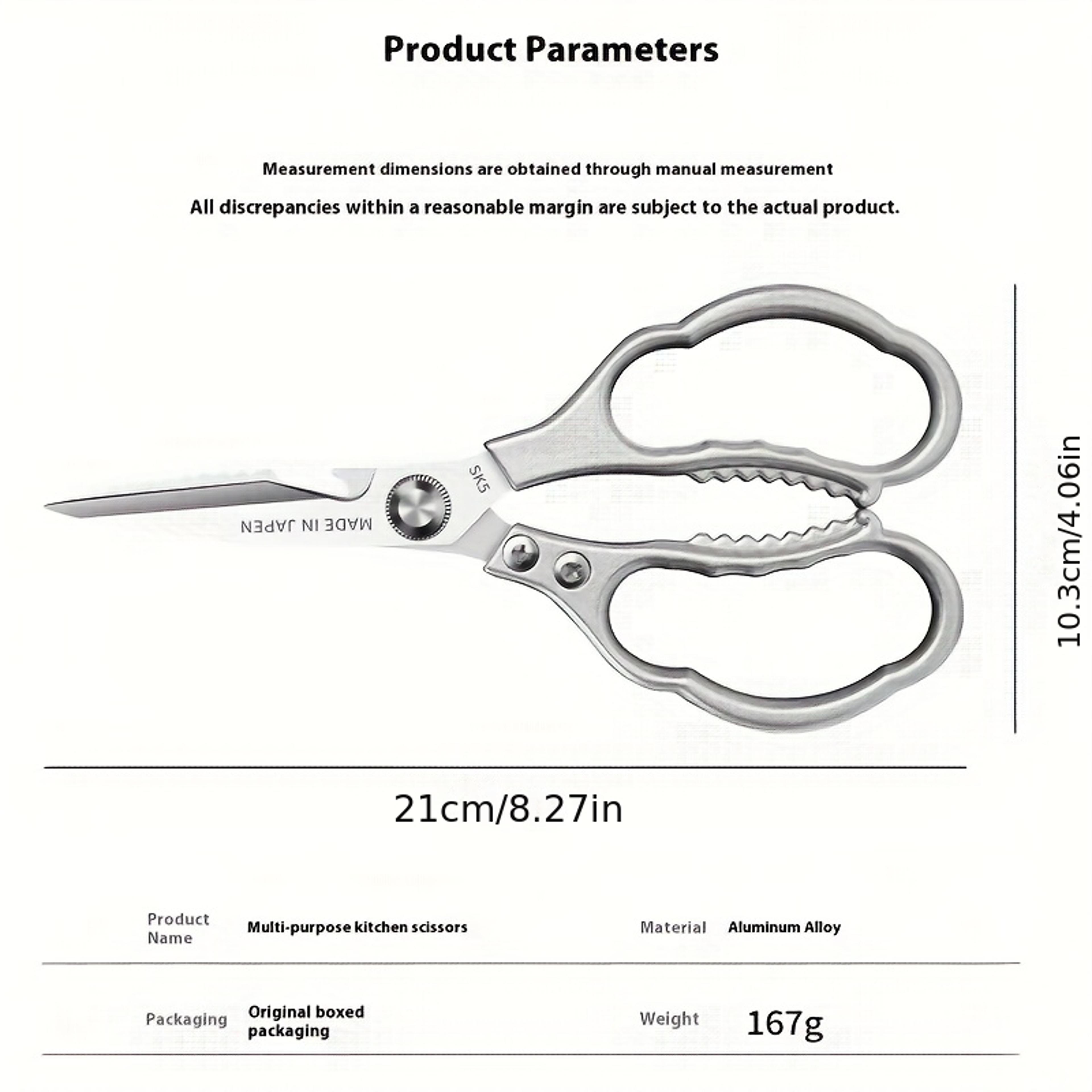 Multi Function Stainless Steel Kitchen Scissors  Bone Cutter With Bottle Opener 3