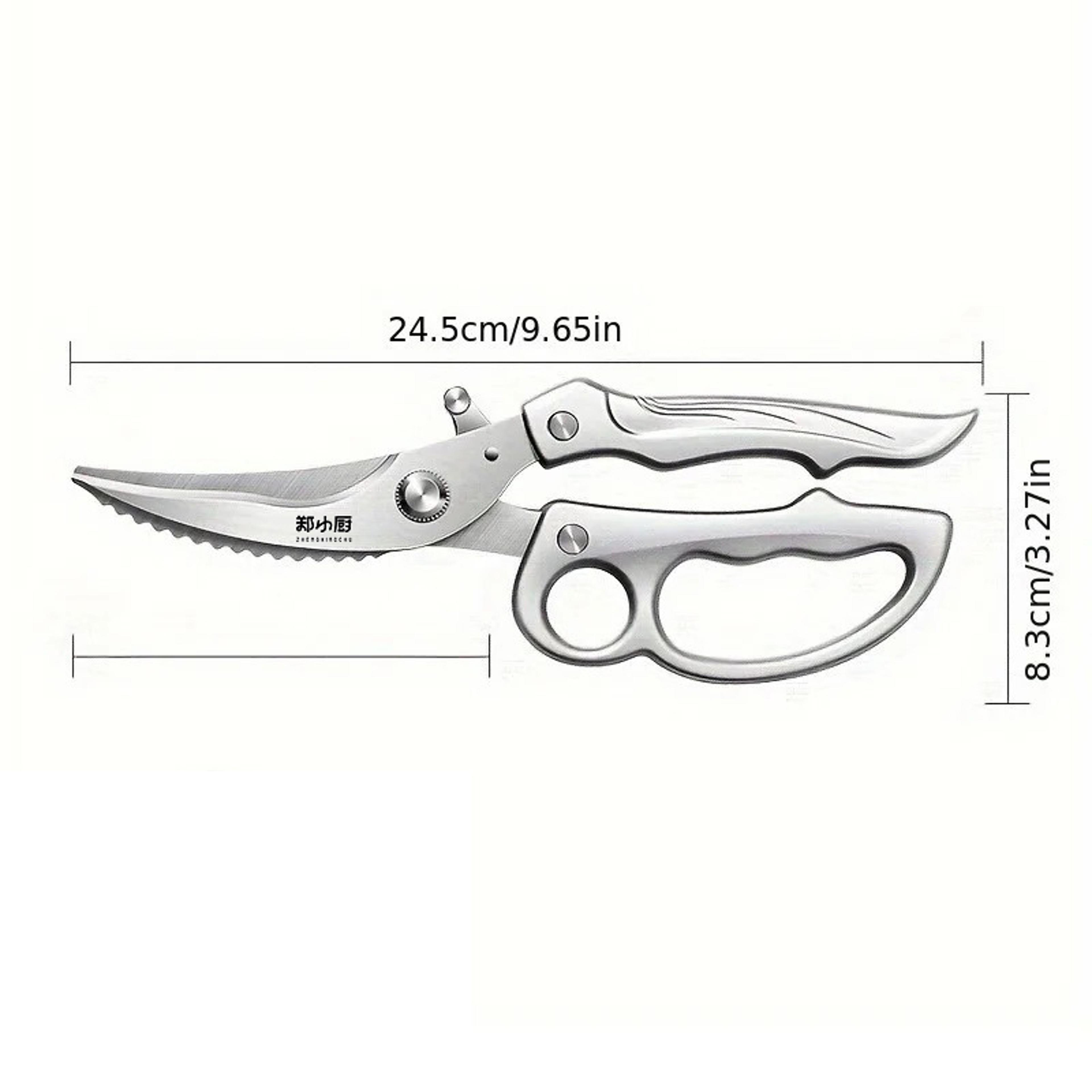 Heavy Duty Kitchen Shears For Chicken Seafood  Meat Ergonomic Stainless Steel Poultry Scissors 4