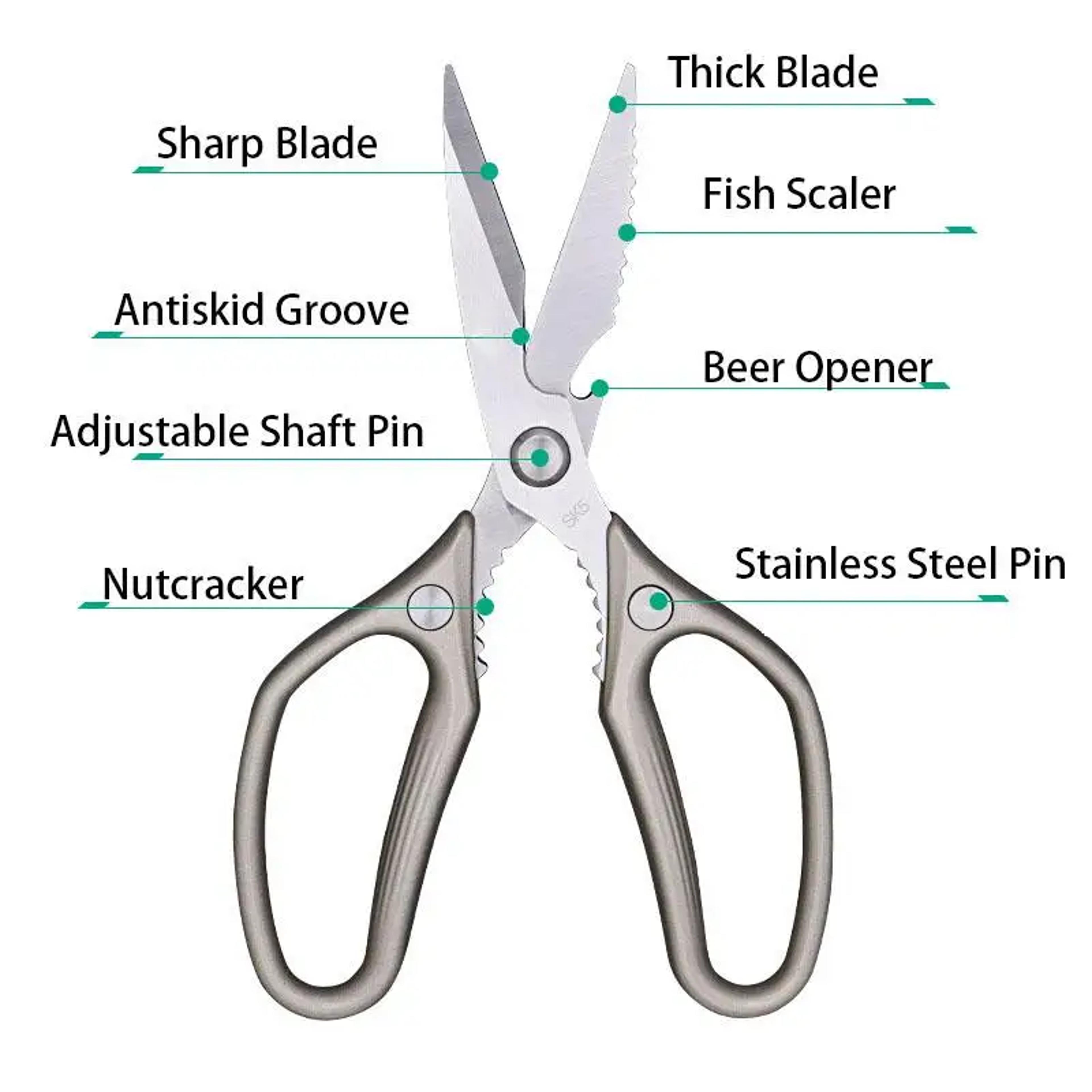 Heavy Duty Stainless Steel Kitchen Shears For Chicken Fish  Vegetables 3