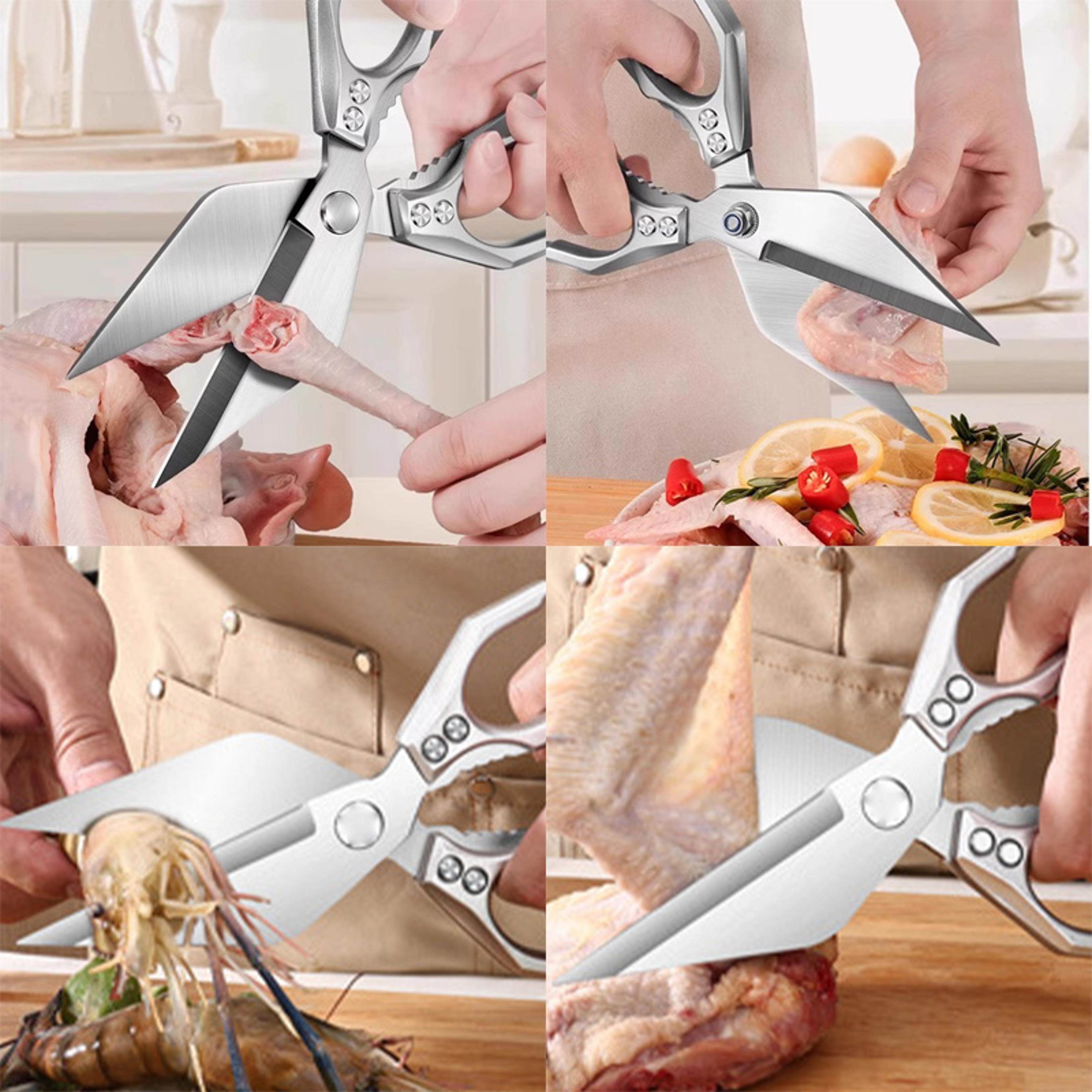 Heavy Duty Stainless Steel Kitchen Shears For Poultry Fish  Vegetable Prep 3
