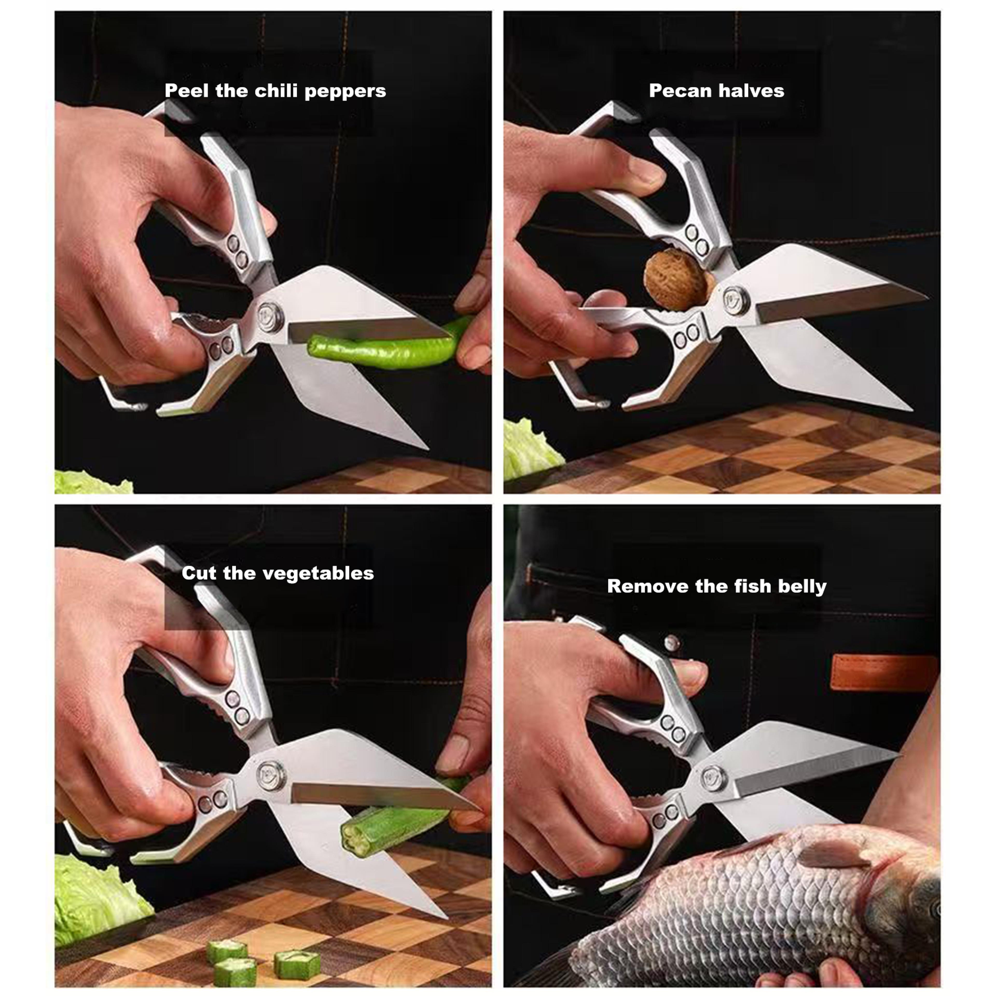 Premium Heavy Duty Stainless Steel Kitchen Scissors Multifunctional Bone  Food Shears 2
