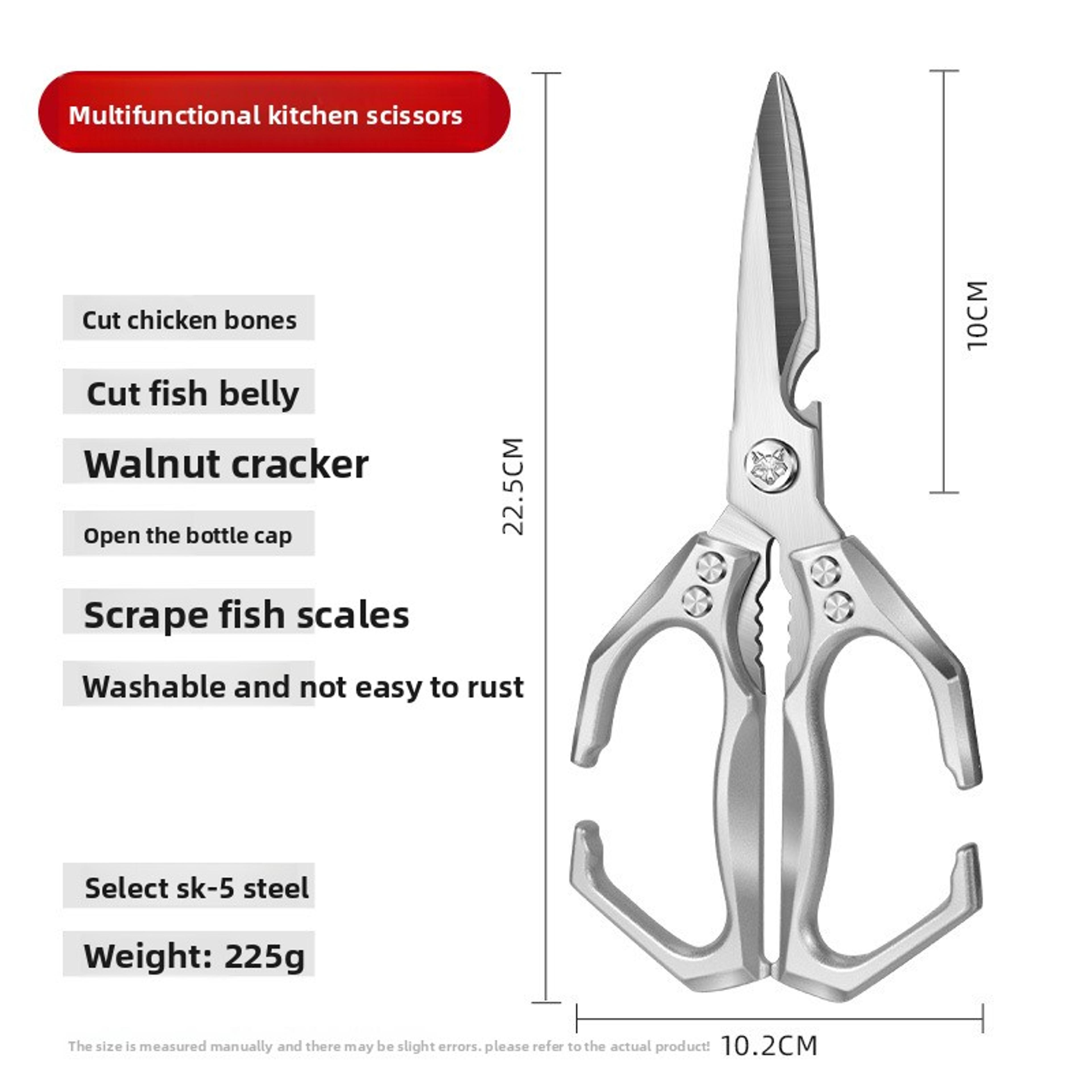 Premium Multi Purpose Poultry Shears Heavy Duty Kitchen Scissors  Bone Cutting Kitchen Shears 1