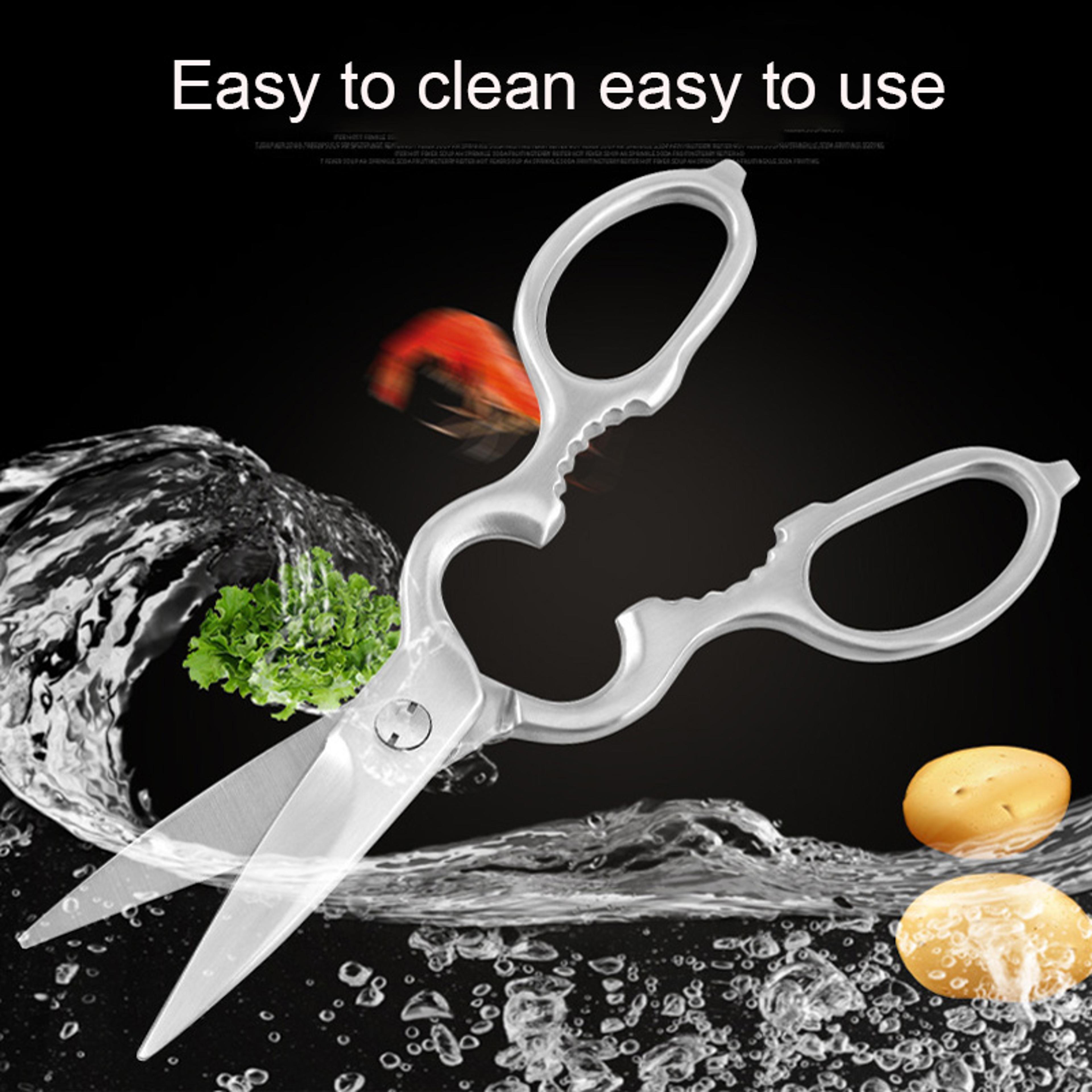 PrecisionCut All Steel Kitchen Scissors For Fish Cleaning Poultry Prep  Everyday Cooking 1