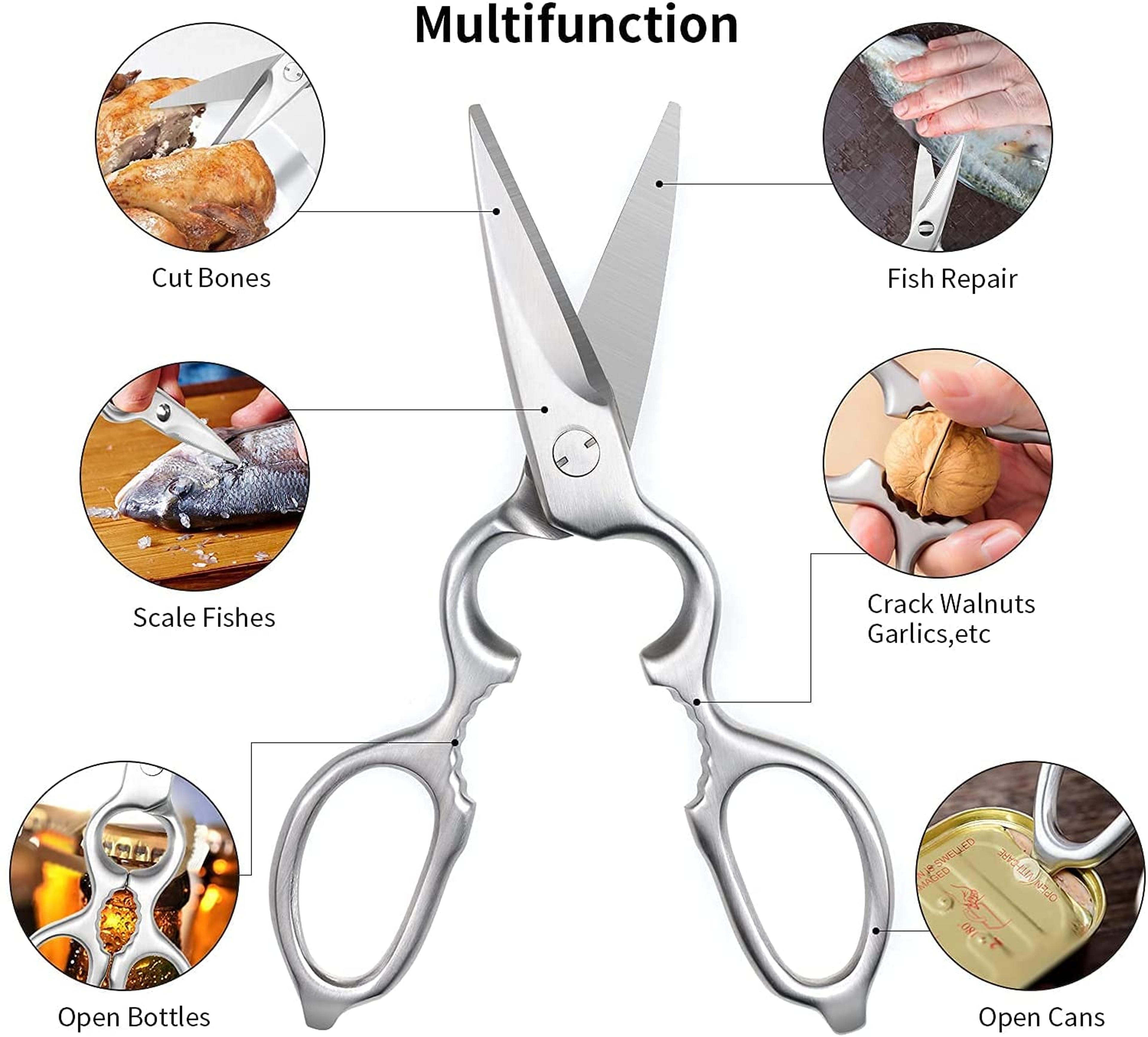 PrecisionCut All Steel Kitchen Scissors For Fish Cleaning Poultry Prep  Everyday Cooking 2