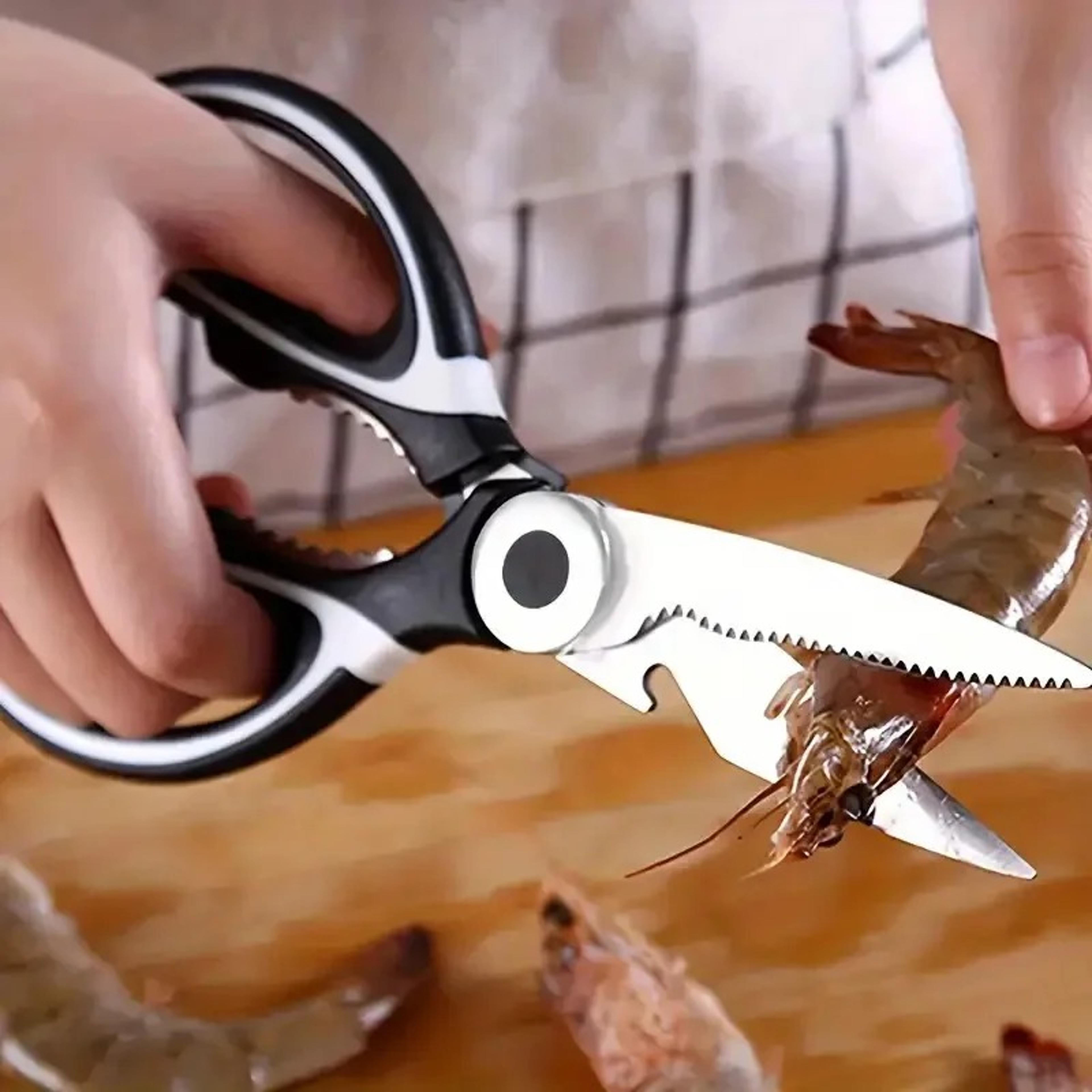 Heavy Duty Stainless Steel Kitchen Shears Multi Purpose Kitchen Shears With Comfort Grip  Safety Sl 1