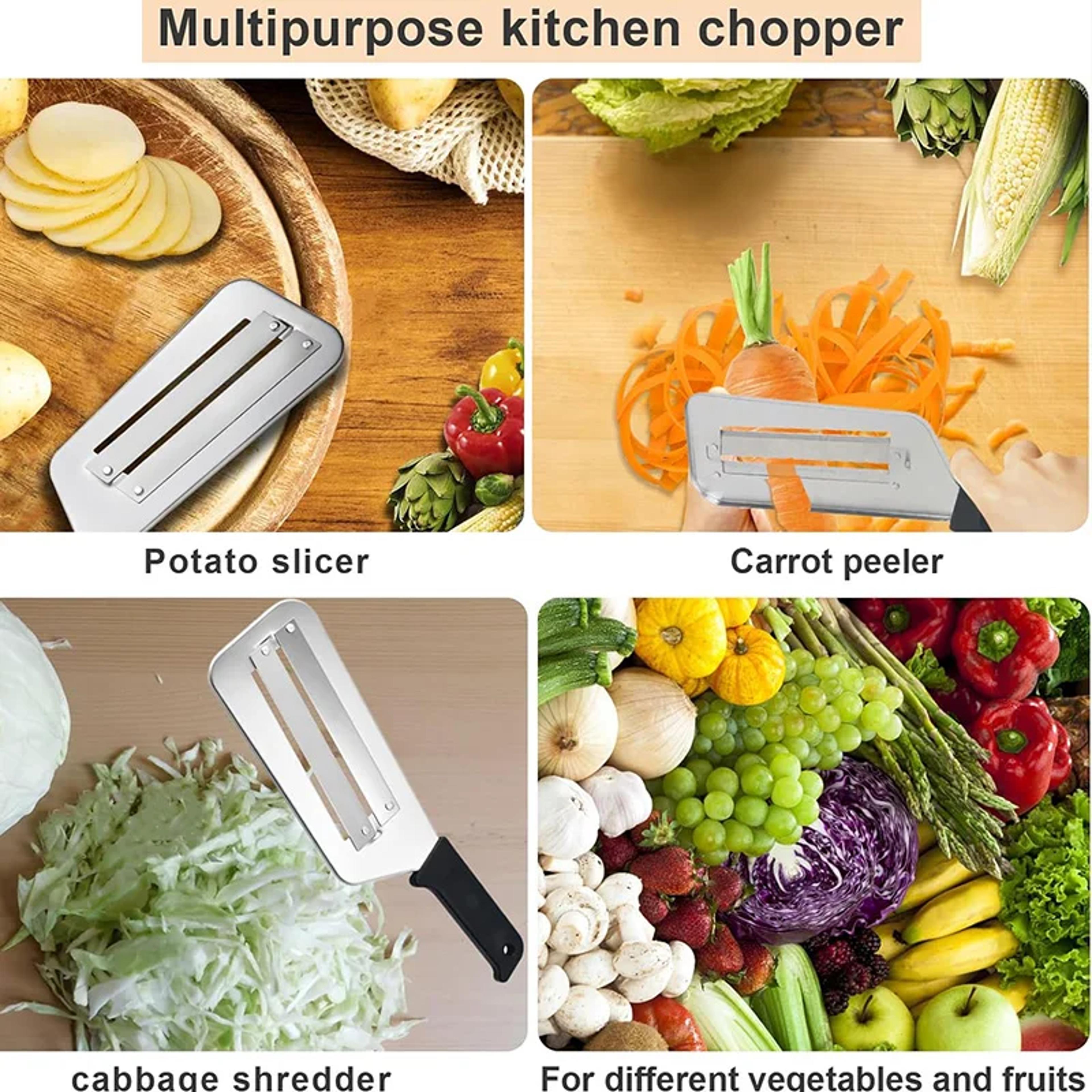 PrecisionVeg Stainless Steel Cabbage Shredder  Onion Slicer Knife 2