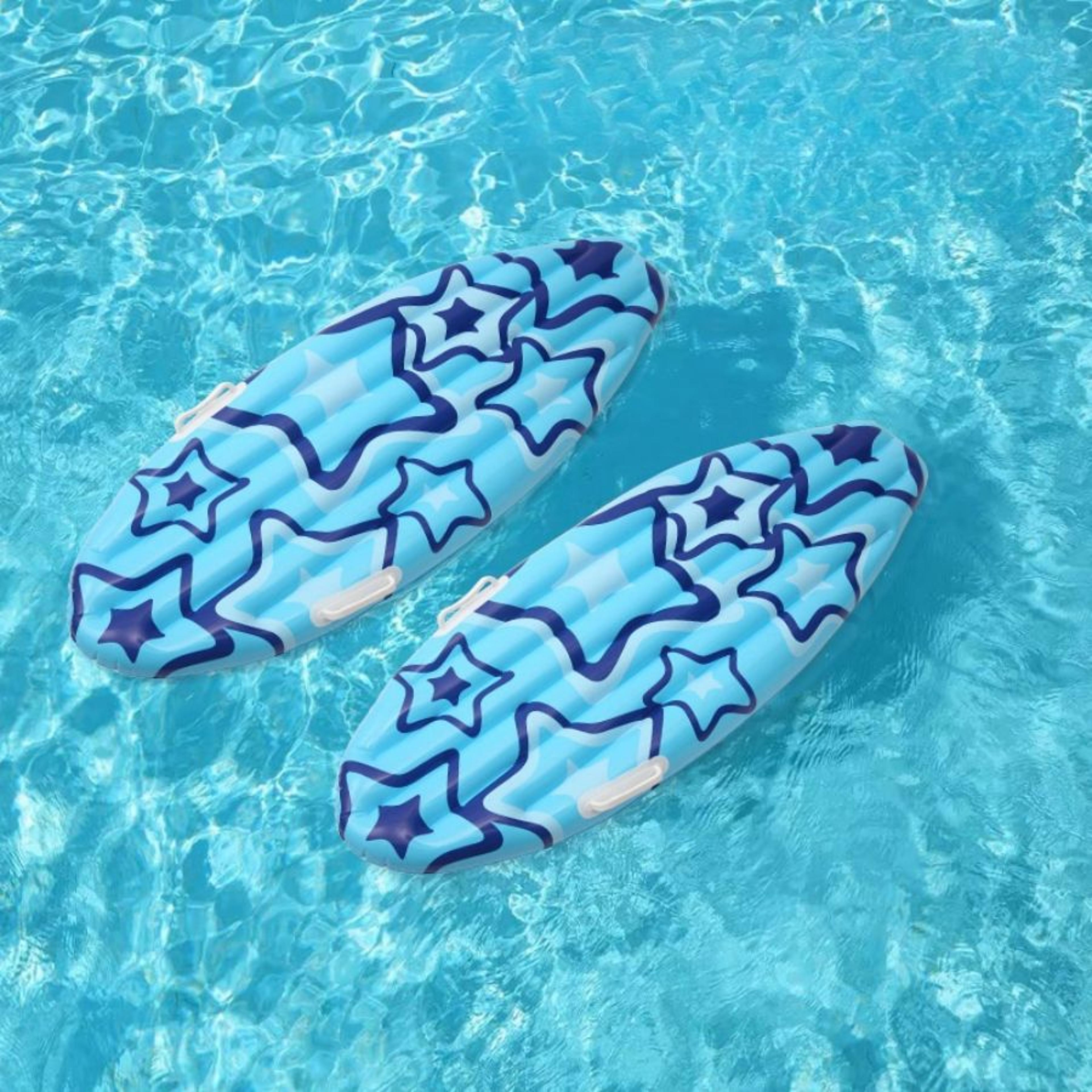Inflatable Surfboard Pool Party Decoration Beach Luau Float Toy For Tropical Events 1